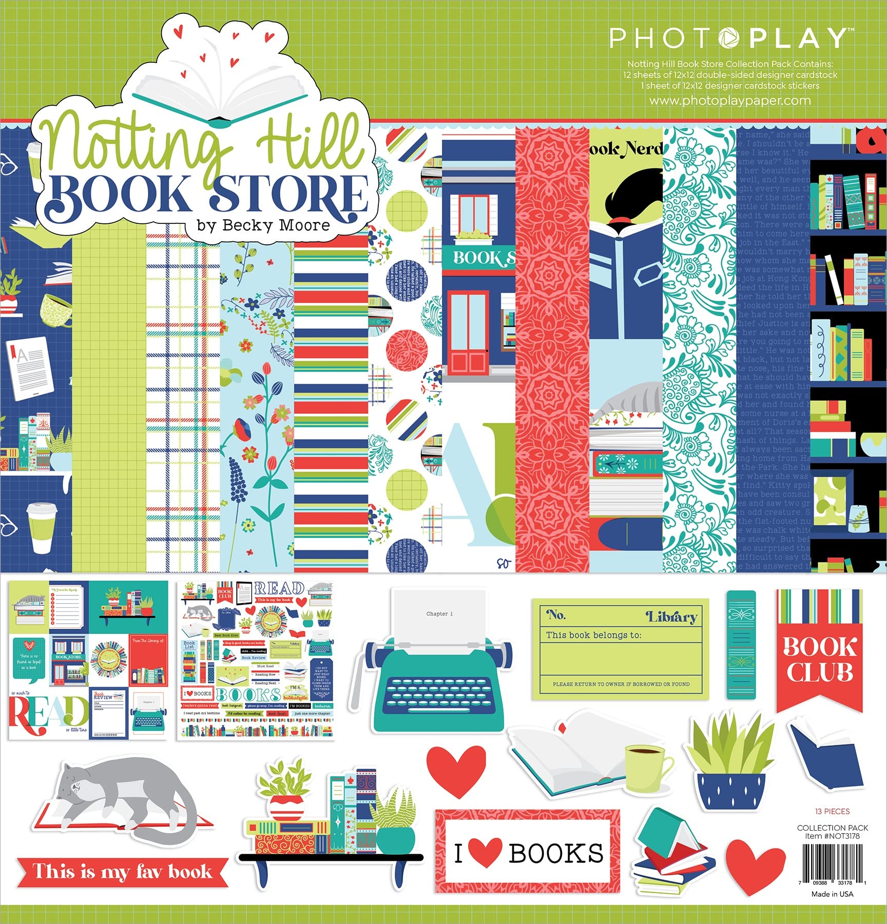 Photoplay Paper Notting Hill Collection - Premium Scrapbooking Paper for DIY Cards, Albums & Craft Projects - Perfect for Memory Keeping & Creative Scrapbooking