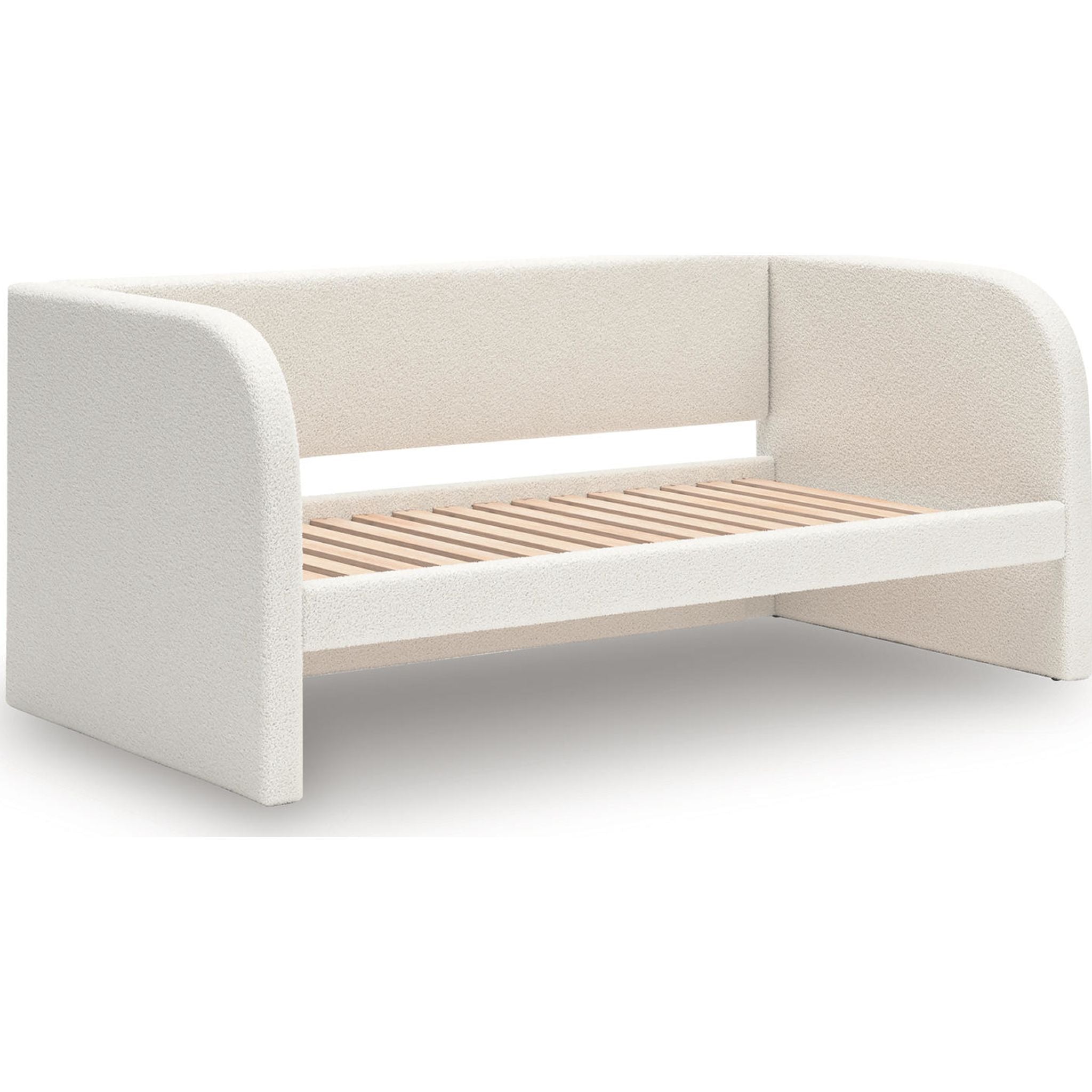 Arloster Daybed in Tan/White - Modern Sofa Bed for Living Room, Guest Room & Small Spaces