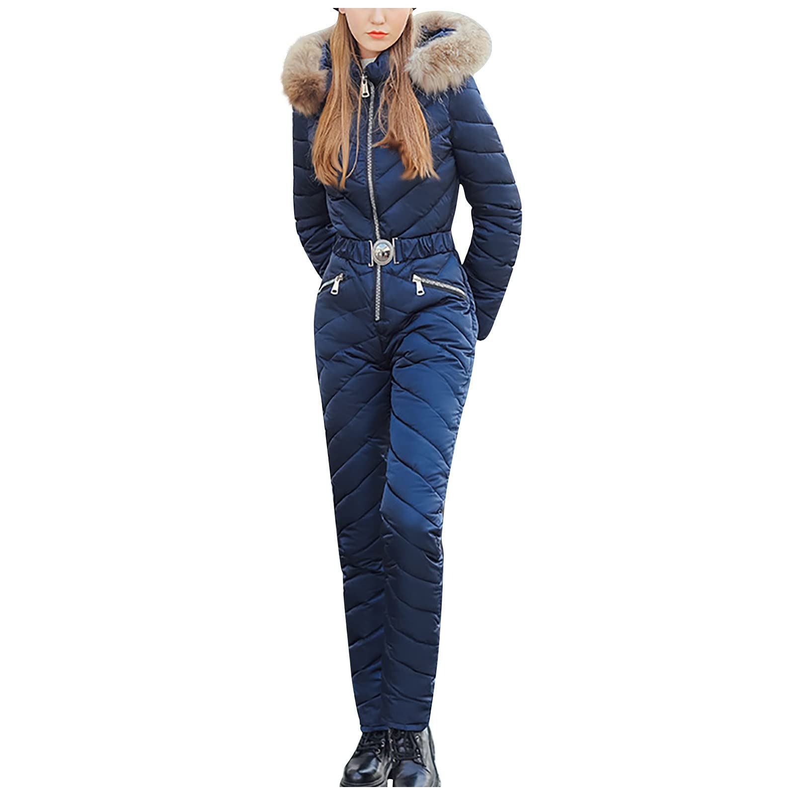 Women's Waterproof Windproof Ski Race Suit - One Piece Snowsuit with Hood for Skiing & Snowboarding - Perfect for Winter Sports & Outdoor Adventures