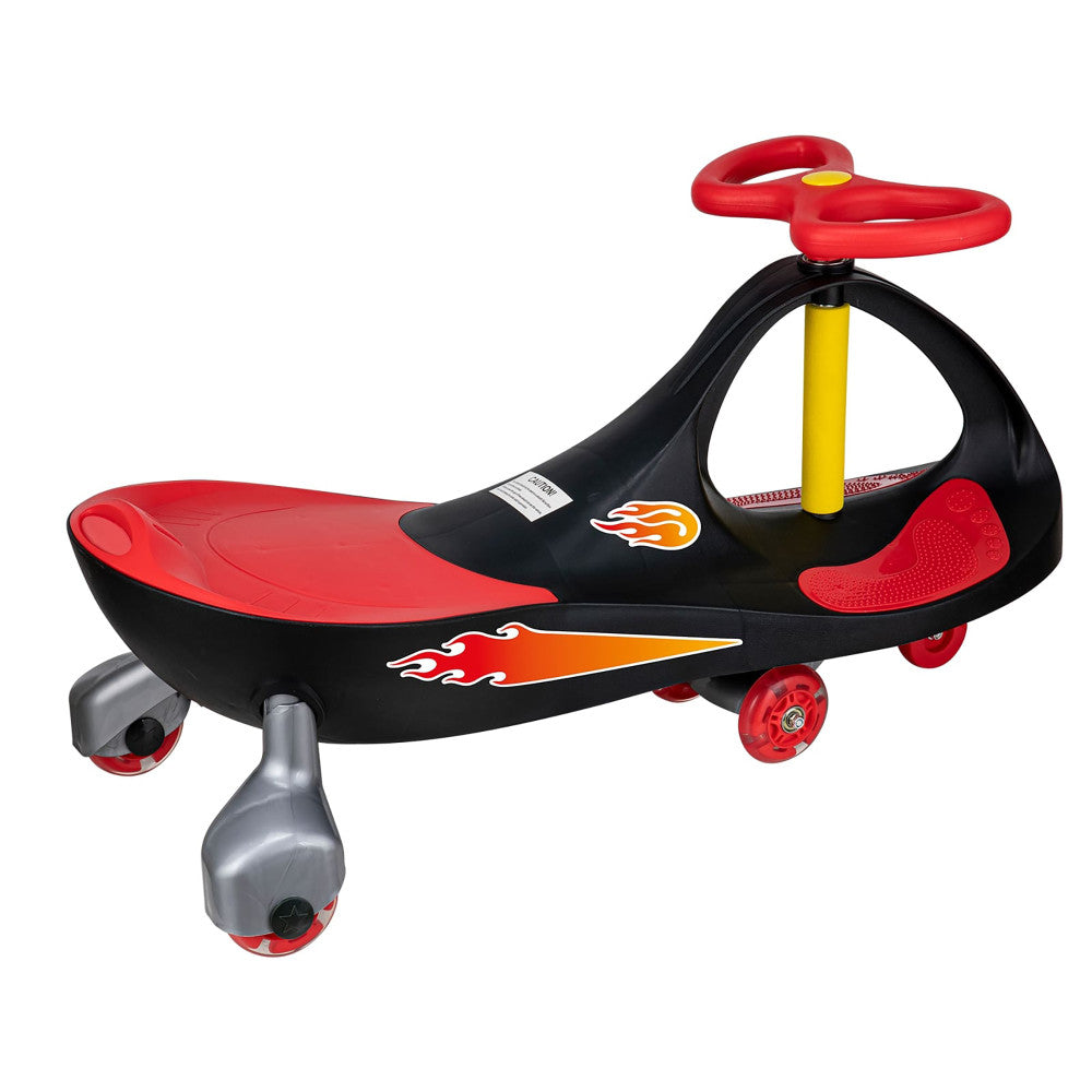 Alex Lightning Glow Rider - Inertia Powered Ride On Toy for Kids (Black & Red) - Fun Indoor/Outdoor Toy Car for Boys & Girls Ages 3-6