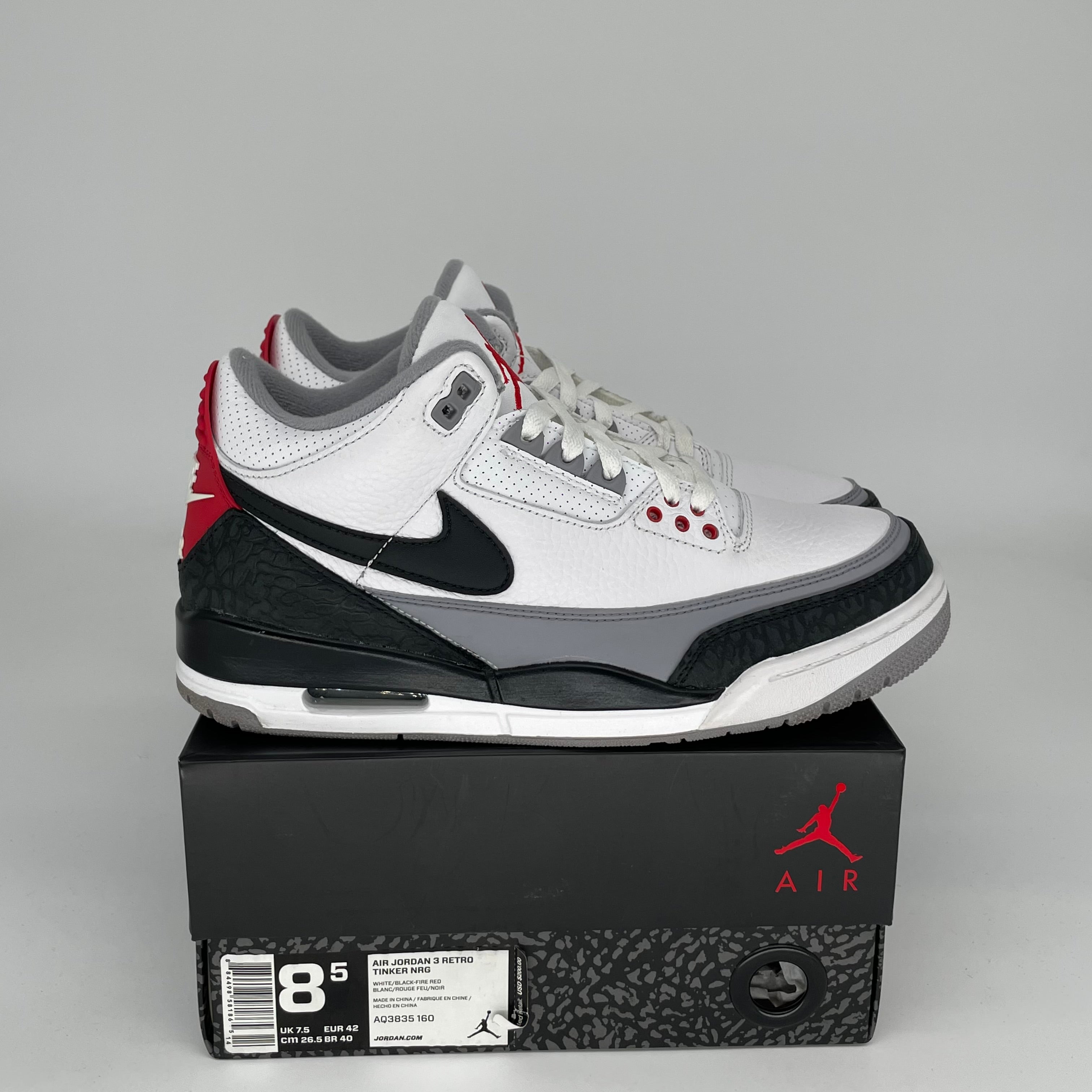 AIR JORDAN 3 TINKER HATFIELD Men's Basketball Shoes - Size 8.5 (AQ3835-160) - Retro Style Sneakers for Casual Wear & Street Fashion