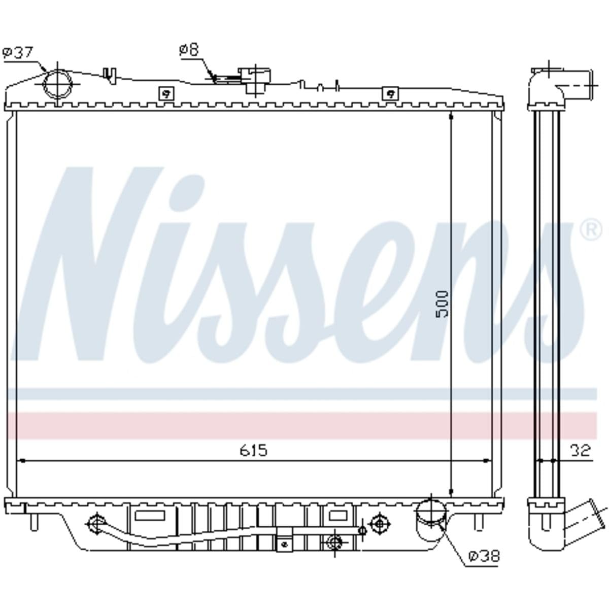 Nissens 60852 Radiator for Car Cooling System - High Performance Replacement Radiator for Smooth Engine Operation | Perfect for Daily Commute, Road Trips, and Heavy-Duty Driving