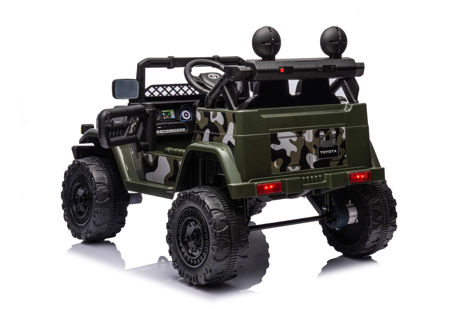 12V Kids Electric Ride-On Car with Parental Remote Control, 2.4GHz Wireless, Rear-Wheel Drive - Black High Chassis, Wide Comfort Seat & LED Lights | MP3/USB/AUX Music Player - Perfect for Birthday Gifts, Outdoor Play & Backyard Adventures
