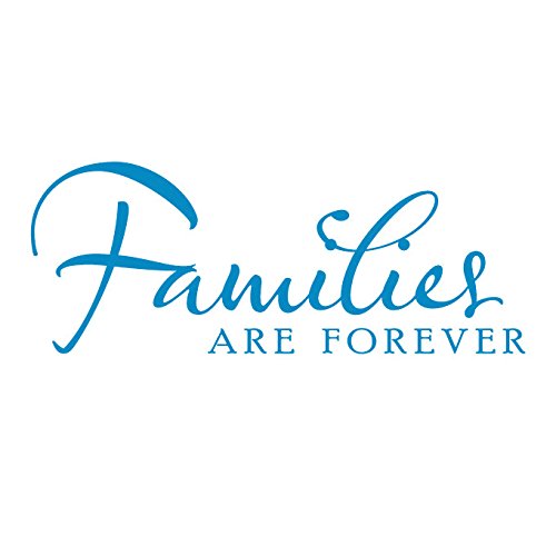 Families Are Forever Vinyl Decal - Small Size - Blue Color - Perfect for Car Windows, Laptops & Home Decor