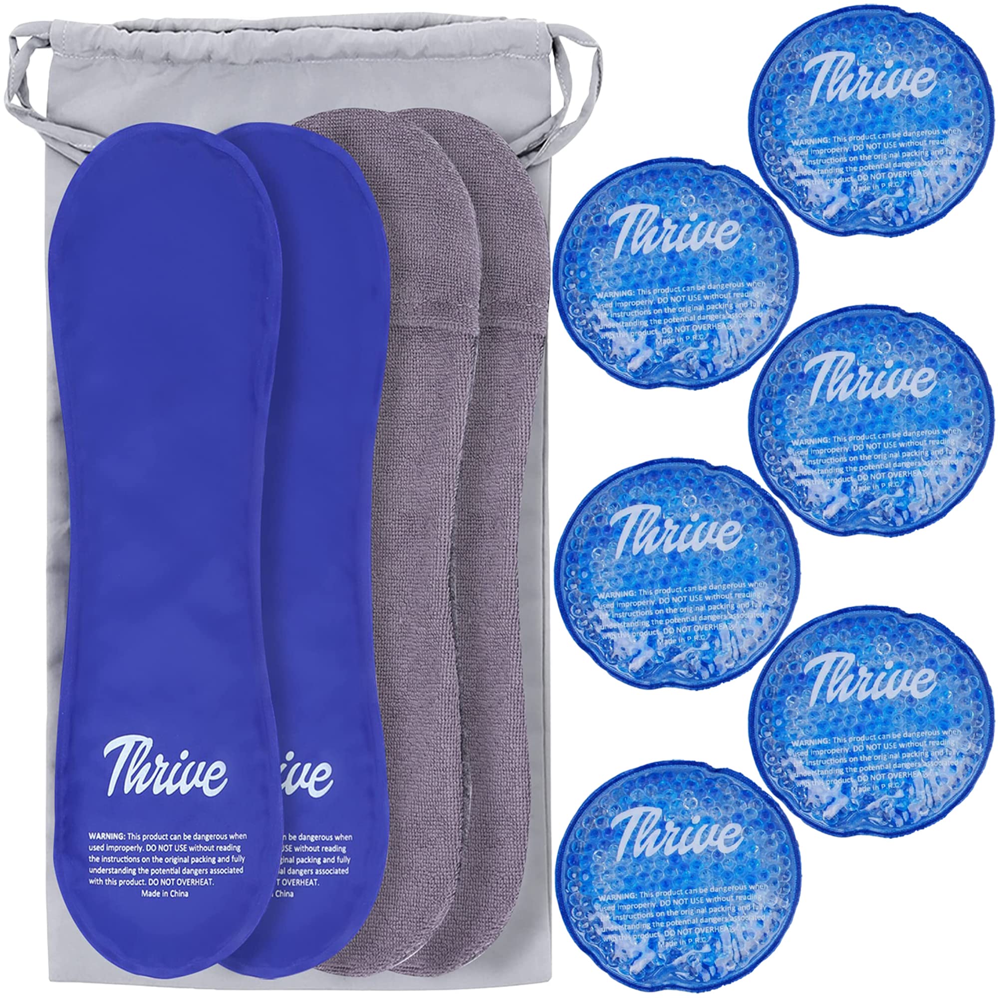 Thrive Postpartum Essentials Kit - Cooling Perineal Ice Packs & Soothing Breast Therapy Packs for Postpartum Recovery, C-Section Relief & Breastfeeding Comfort (Perfect for New Moms & Hospital Bag Essentials)