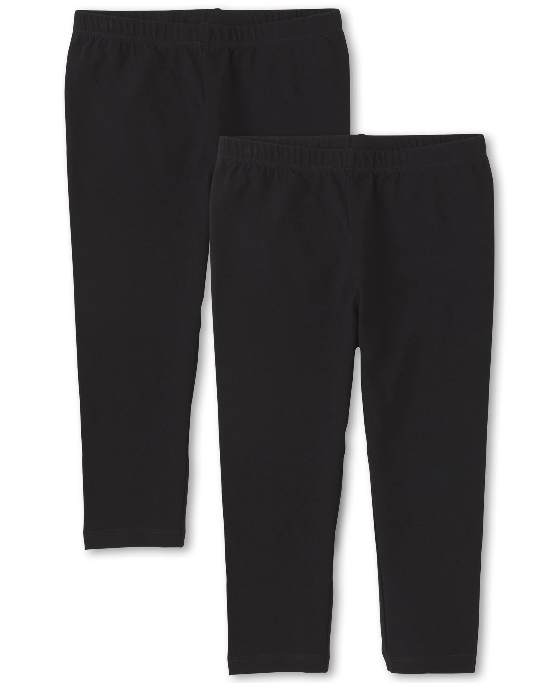 The Children's Place Girls' Capri Leggings 2 Pack - Soft Stretchy Cotton Blend Pants for Play, School & Everyday Wear | Toddler to Big Kids Sizes