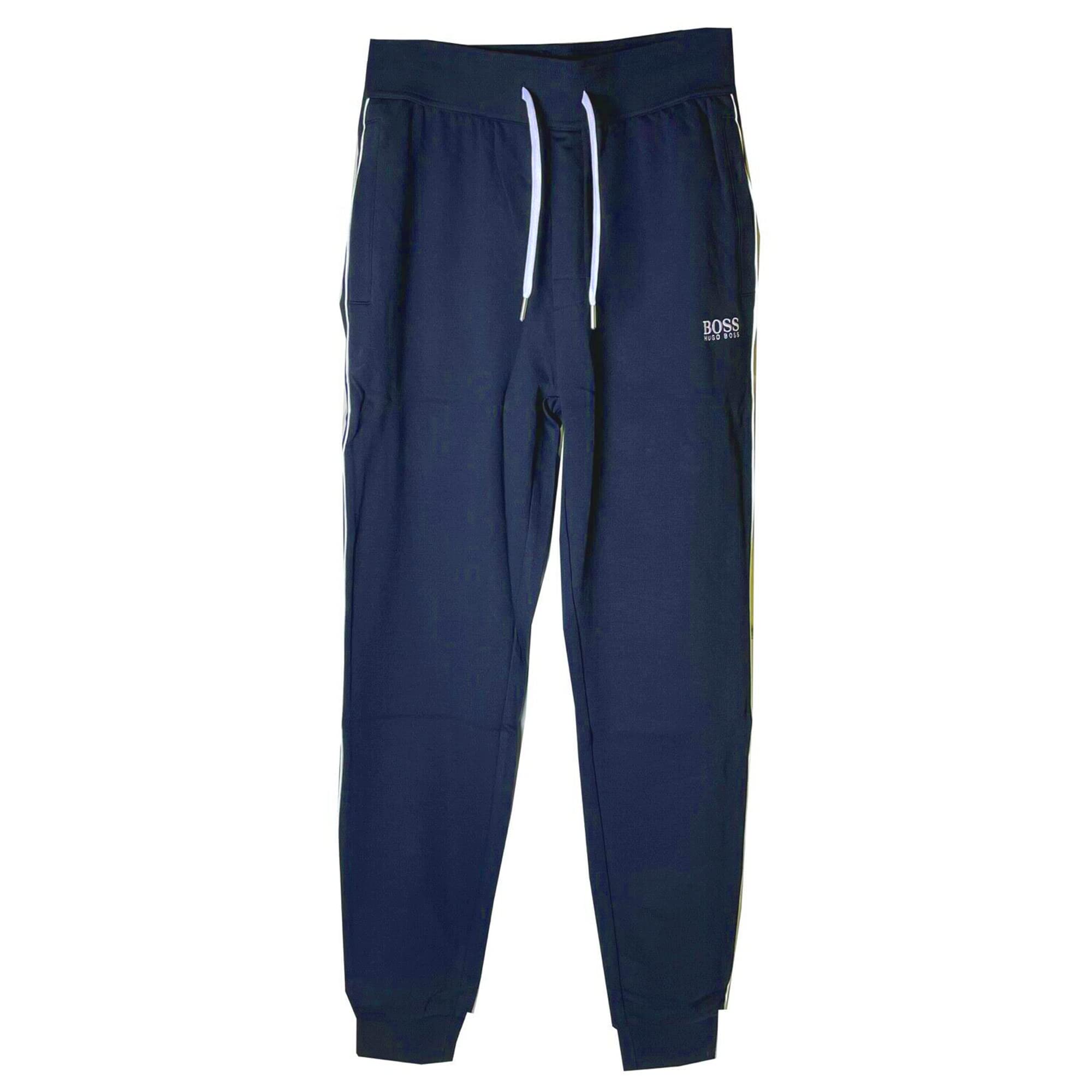 Hugo Boss Men's Blue Logo Jogger Pants - Comfortable & Stylish Casual Track Pants for Running, Gym, Lounge & Everyday Wear