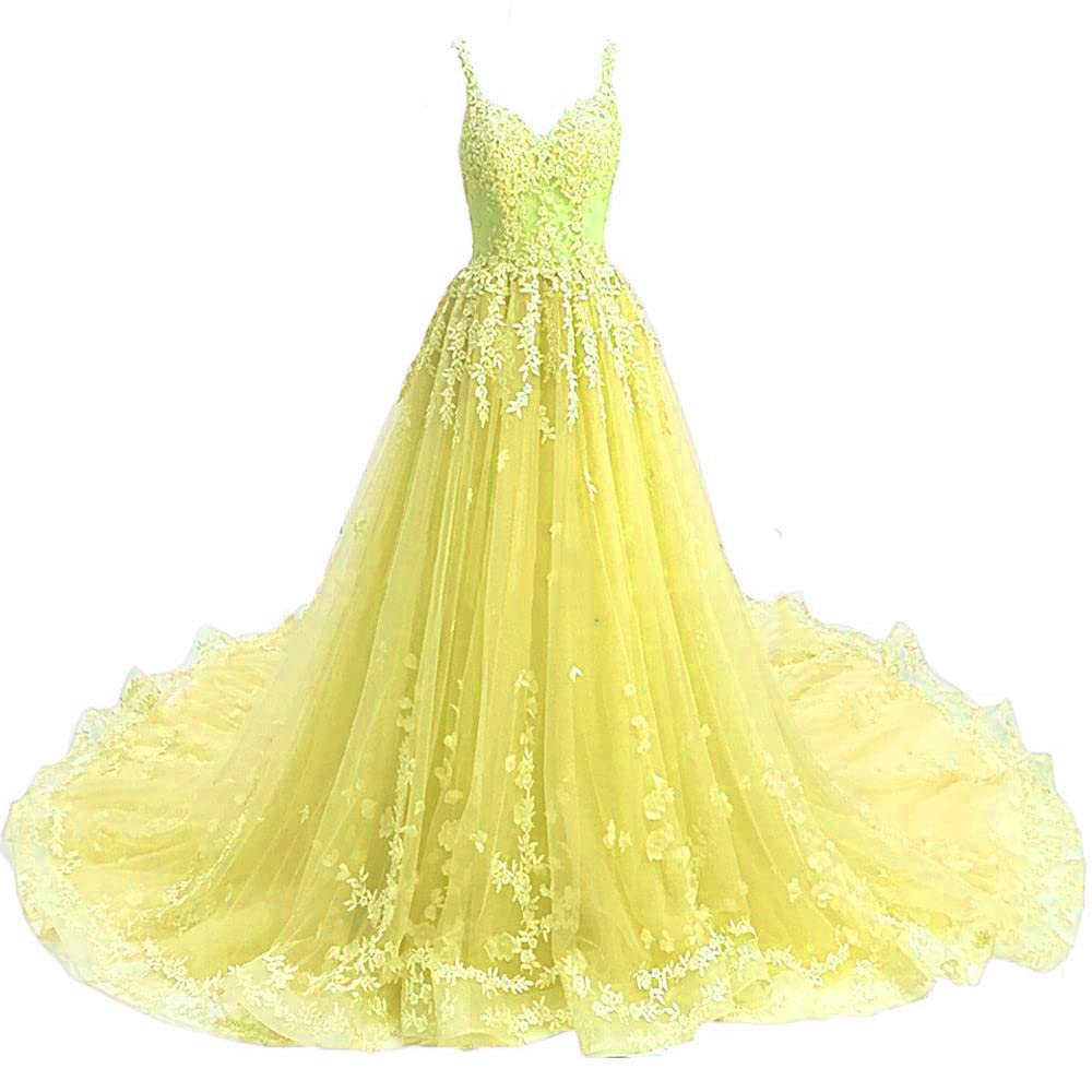 Elegant Women's Spaghetti Strap Floral Evening Dress for Wedding, Party & Formal Events - Long Tulle Gown for Bridesmaids, Prom & Special Occasions