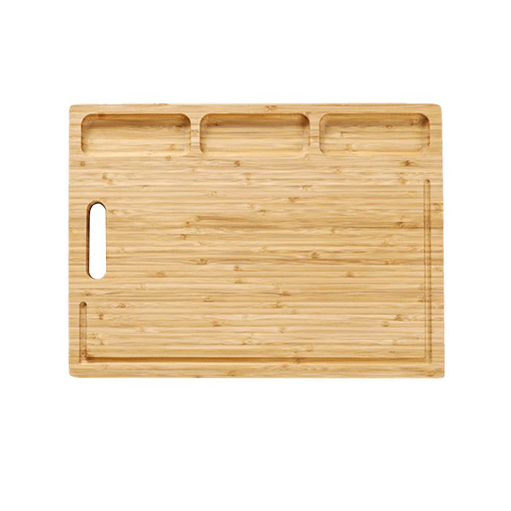 DOITOOL Bamboo Cutting Board for Kitchen - Large Square Chopping Board with Juice Groove, Non-Slip Edge for Meat, Vegetables, Fruits - Perfect for Home Cooking, Meal Prep & Serving Charcuterie