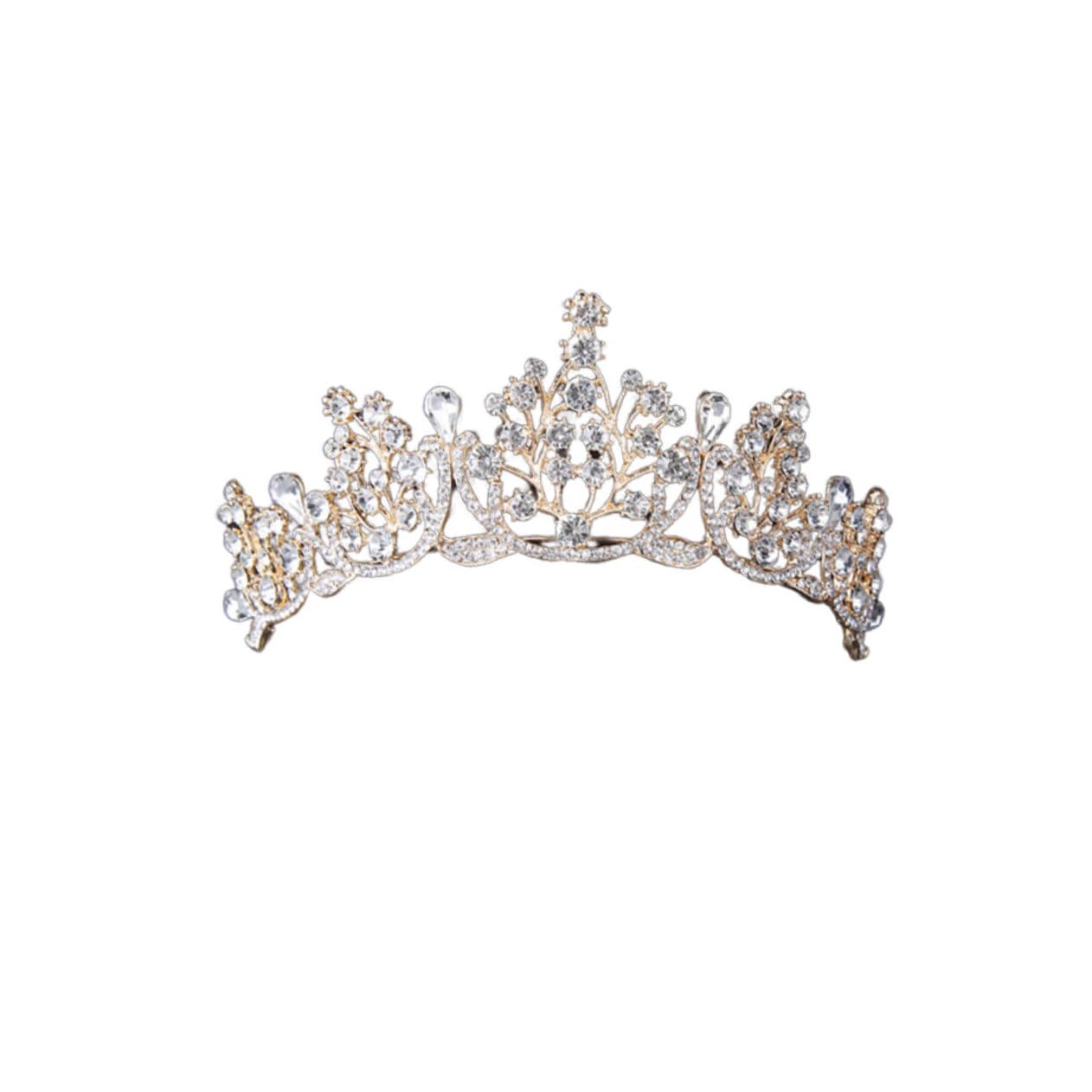 Beaupretty Rhinestone Bridal Headpiece Crown - Sparkling Hair Accessories for Weddings, Prom, Pageants & Special Occasions