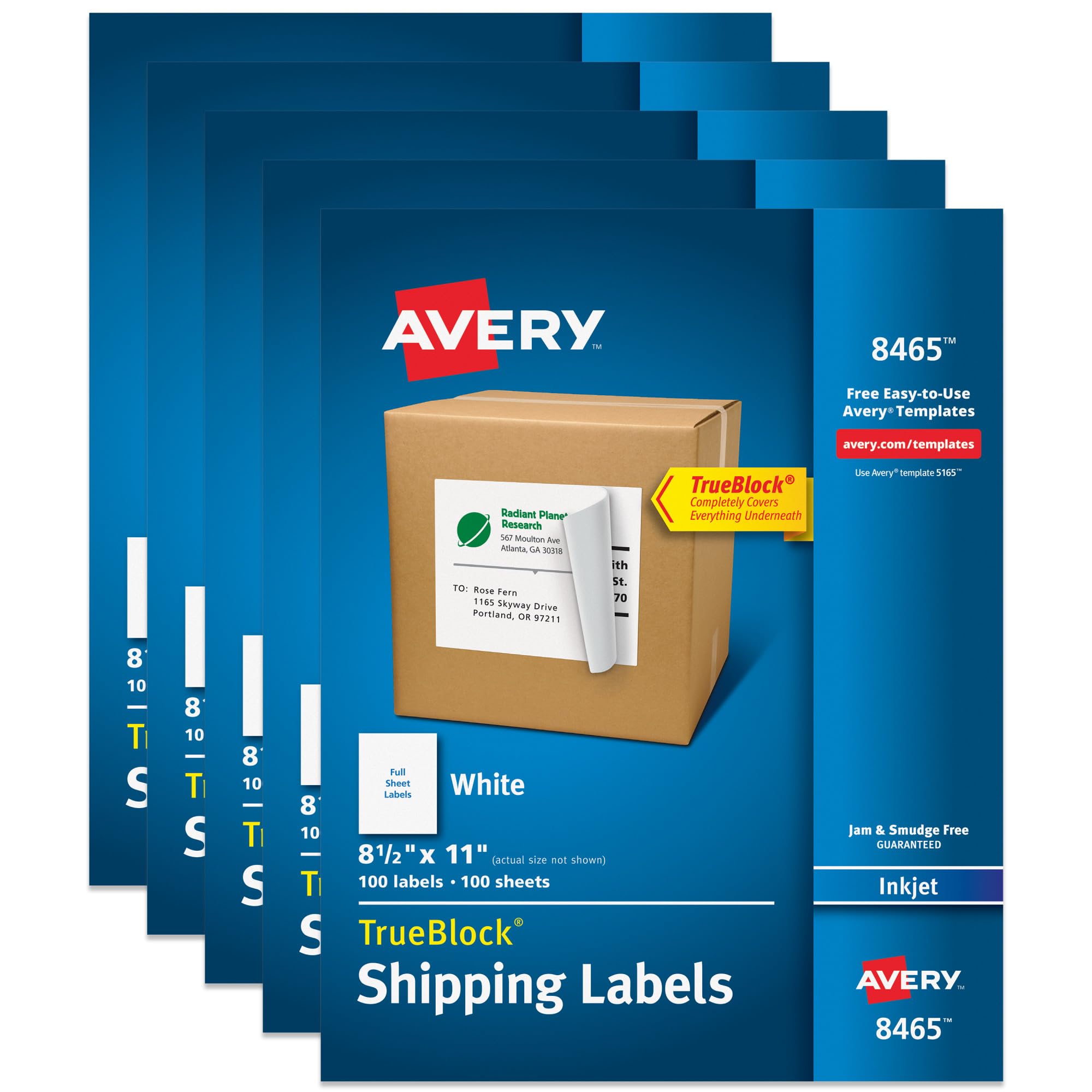 Avery Full-Sheet Printable Shipping Labels 8.5