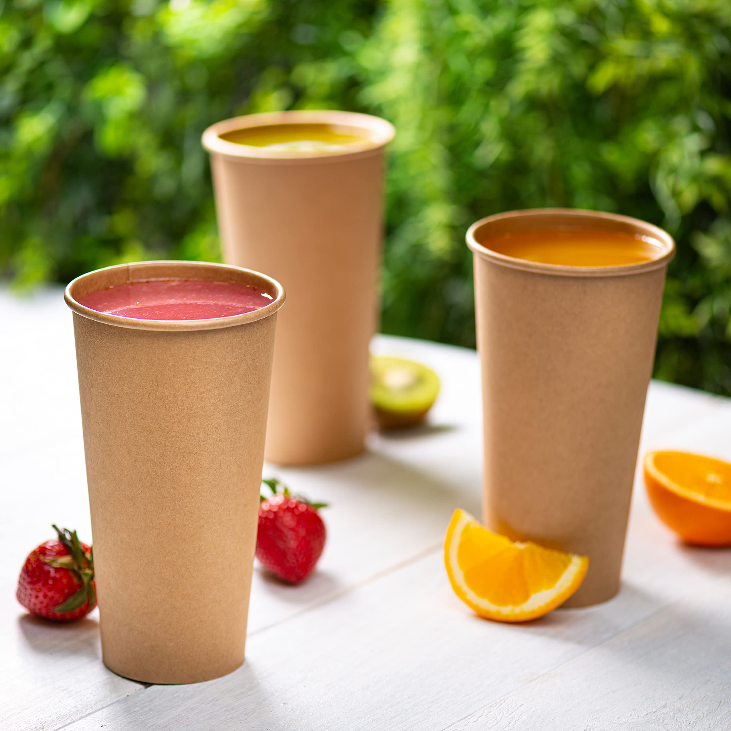 Eco-Friendly 16 oz Kraft Disposable Paper Coffee Cups - Case of 1000 Unbleached Brown Hot Drink Cups for Coffee Shops, Offices, and Catering Events