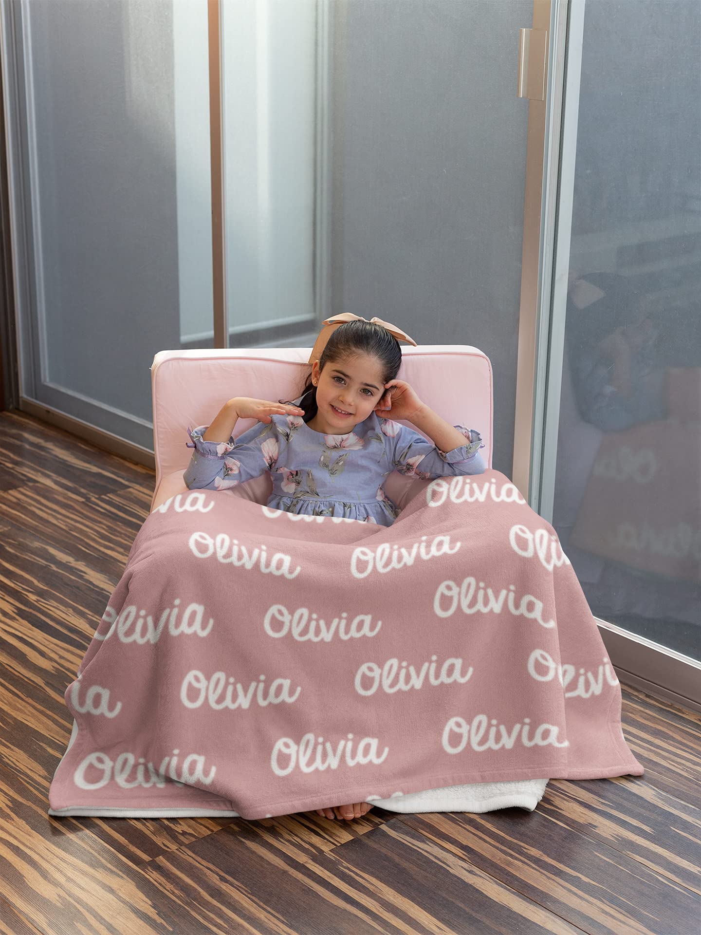 Personalized Baby Blankets with Name - Custom Baby Blanket for Girls, Toddlers & Newborns - Add Family Names for Mom, Grandma & Grandkids - Soft & Cozy Gift for Baby Showers, Nursery, Cuddling & Photo Props