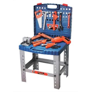 PowerTRC® Kids Tool Workbench Set with Electronic Cordless Drill & 11 Pretend Play Construction Tools - STEM Learning Toy for Toddlers & Preschoolers - Perfect for DIY Projects, Role Play & Early Childhood Development