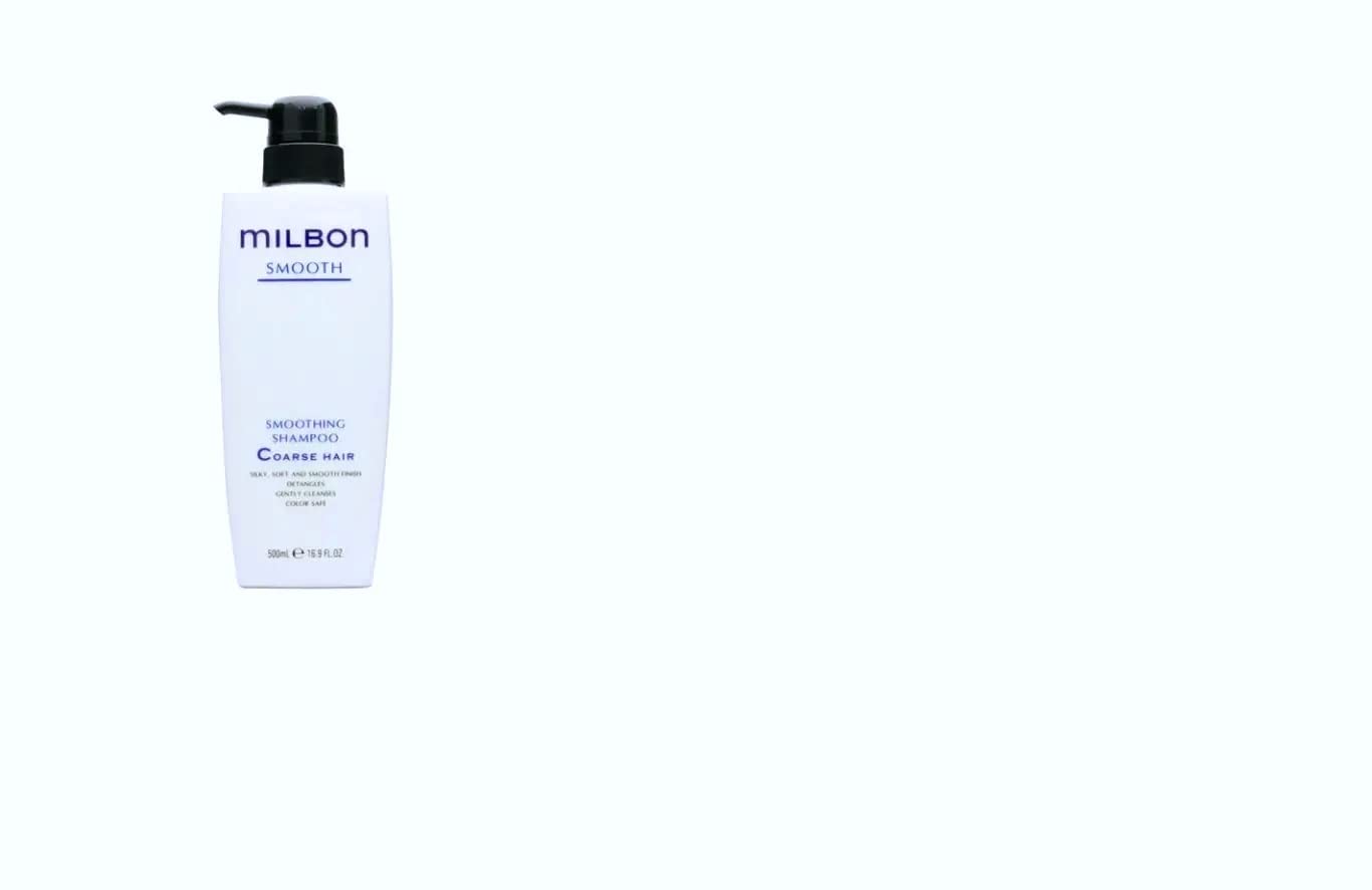 Milbon Smooth Smoothing Shampoo for Coarse Hair - 500ml | Hydrating & Frizz Control for Dry, Damaged Hair | Perfect for Salon-Quality Smoothing at Home
