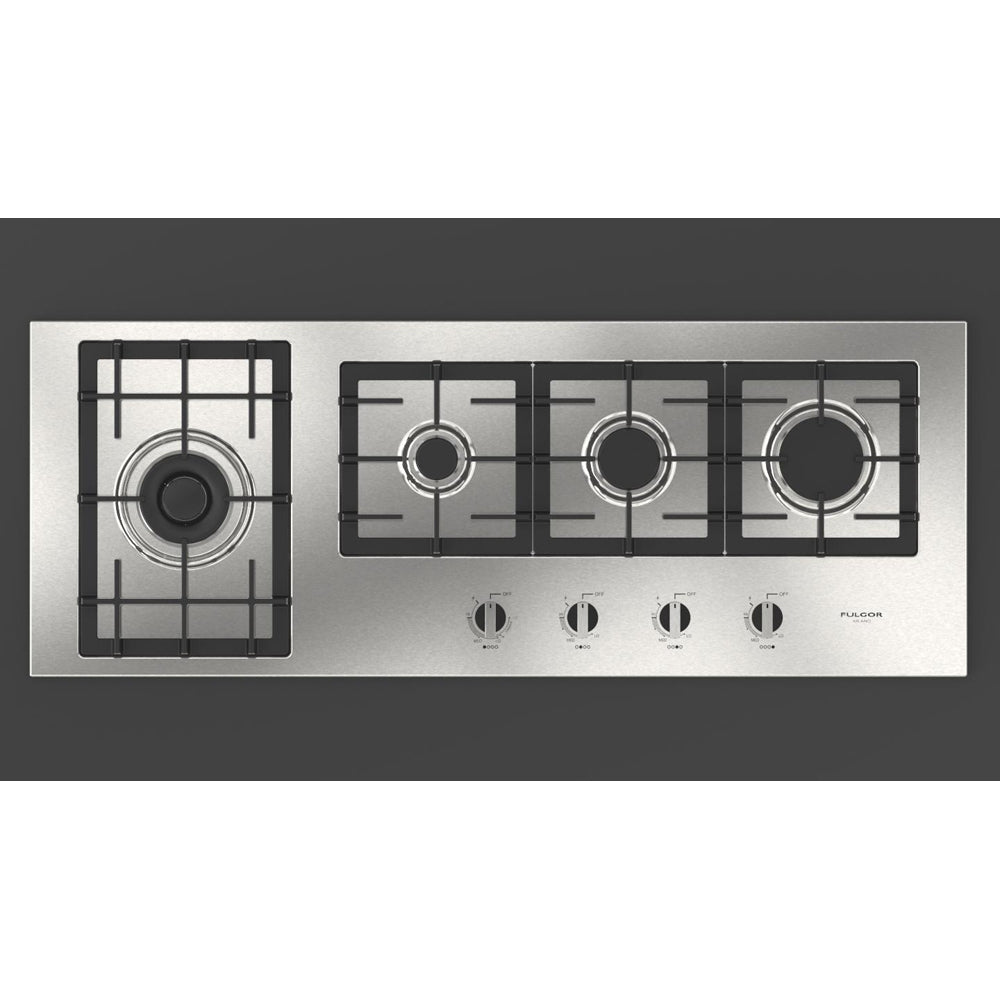 Fulgor Milano 42 Inch 400 Series 4-Burner Stainless Steel Gas Cooktop - F4GK42S1 | Perfect for Modern Kitchens, Home Chefs & Professional Cooking