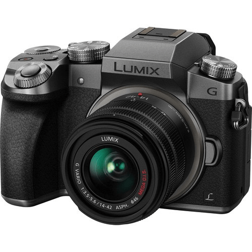 Panasonic Lumix DMC-G7 Mirrorless Digital Camera with 14-42mm Lens - 16MP Micro Four Thirds System, 4K Video, WiFi, Silver - Perfect for Vlogging, Travel Photography & Content Creation