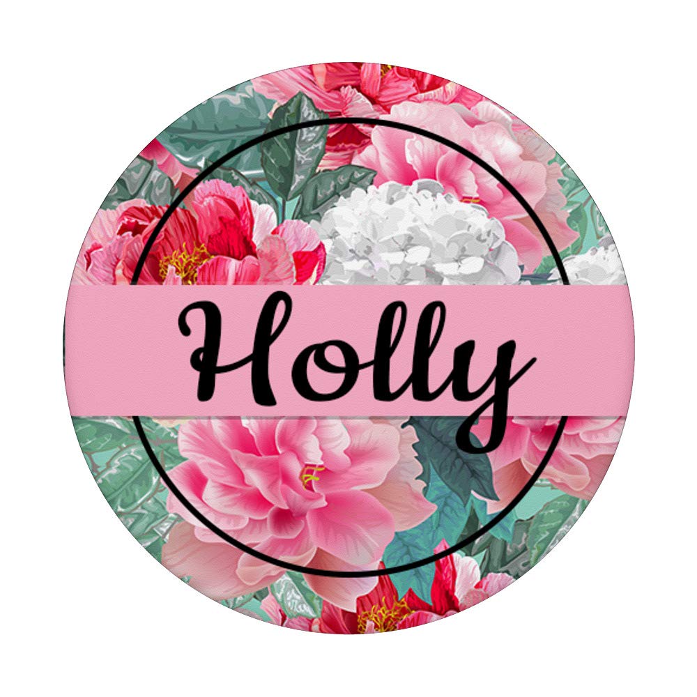 Holly Gift - Elegant Floral Monogram Rose in Pink, Black & White - Perfect for Weddings, Anniversaries & Home Decor