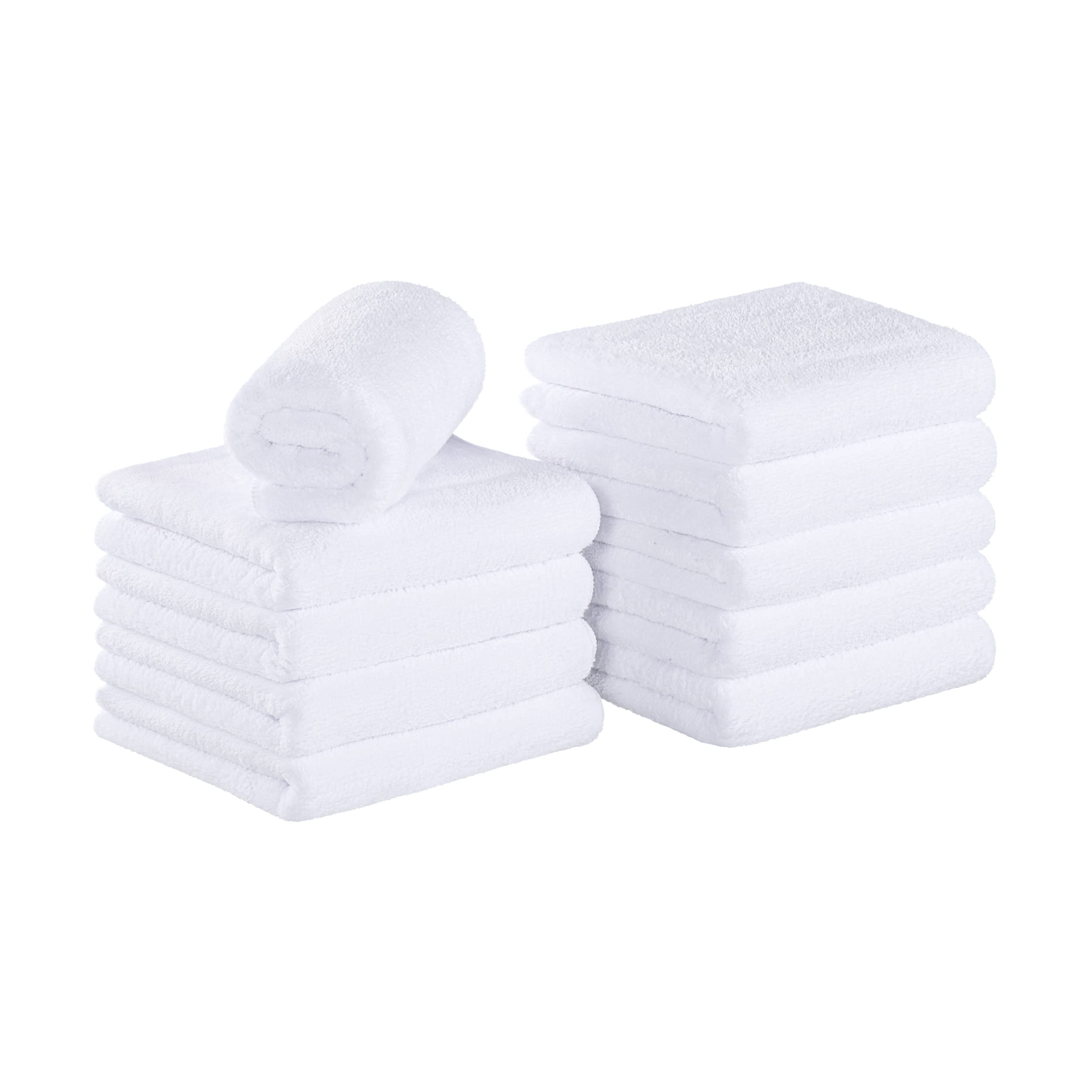 Arkwright 60-Pack Microfiber Coral Fleece Salon Towels Bulk - Super Absorbent & Bleach-Resistant Hair Drying Towels (16