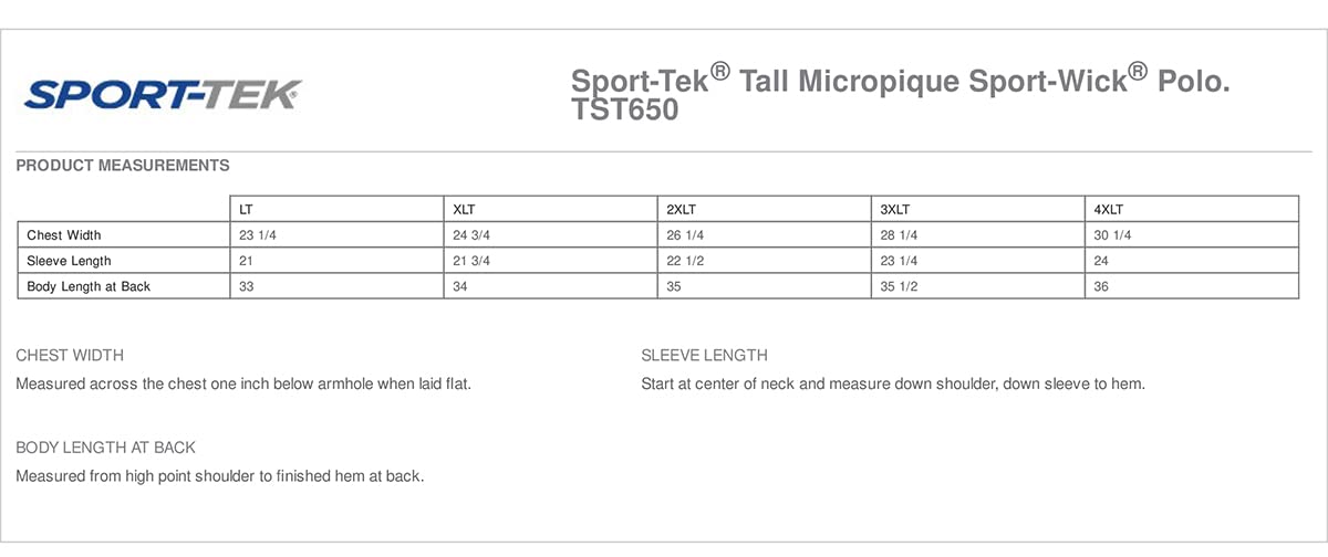 Sport Tek Men's Big & Tall Micropique Polo Shirt - Moisture Wicking, Breathable Performance Golf & Casual Wear for Work & Outdoor Activities