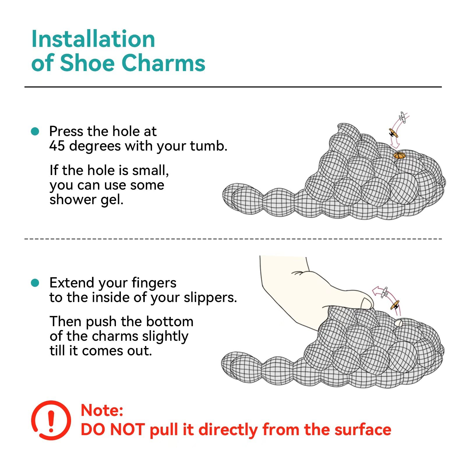 Massage Bubble Slides for Women & Men - Funny Lychee Non-Slip Spa Slippers, Soft Pillow Stress Relief Reflexology Sandals for Home, Gym & Shower - Includes 10 DIY Shoe Charms - Perfect for Relaxation, Foot Care & Indoor Comfort