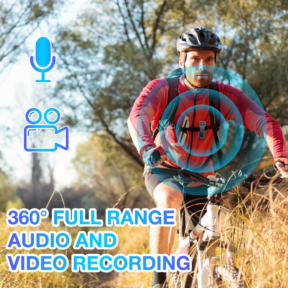 IXYHKB 1080P Body Camera with Clip - Wearable Police & Security Body Cam with Audio Video Recording for Law Enforcement, Security Guards - Indoor & Outdoor Use for Patrols, Evidence Collection & Surveillance