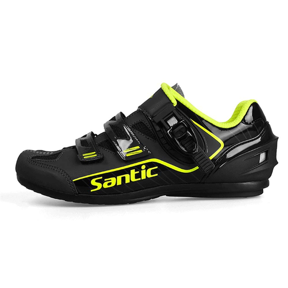 FACAI Professional Road Bike Cycling Shoes - Breathable Non-Slip Sneakers for Men & Women - Outdoor Sports Equipment with Rubber Sole - Size 42 Black - Perfect for Road Cycling, Commuting & Fitness Training