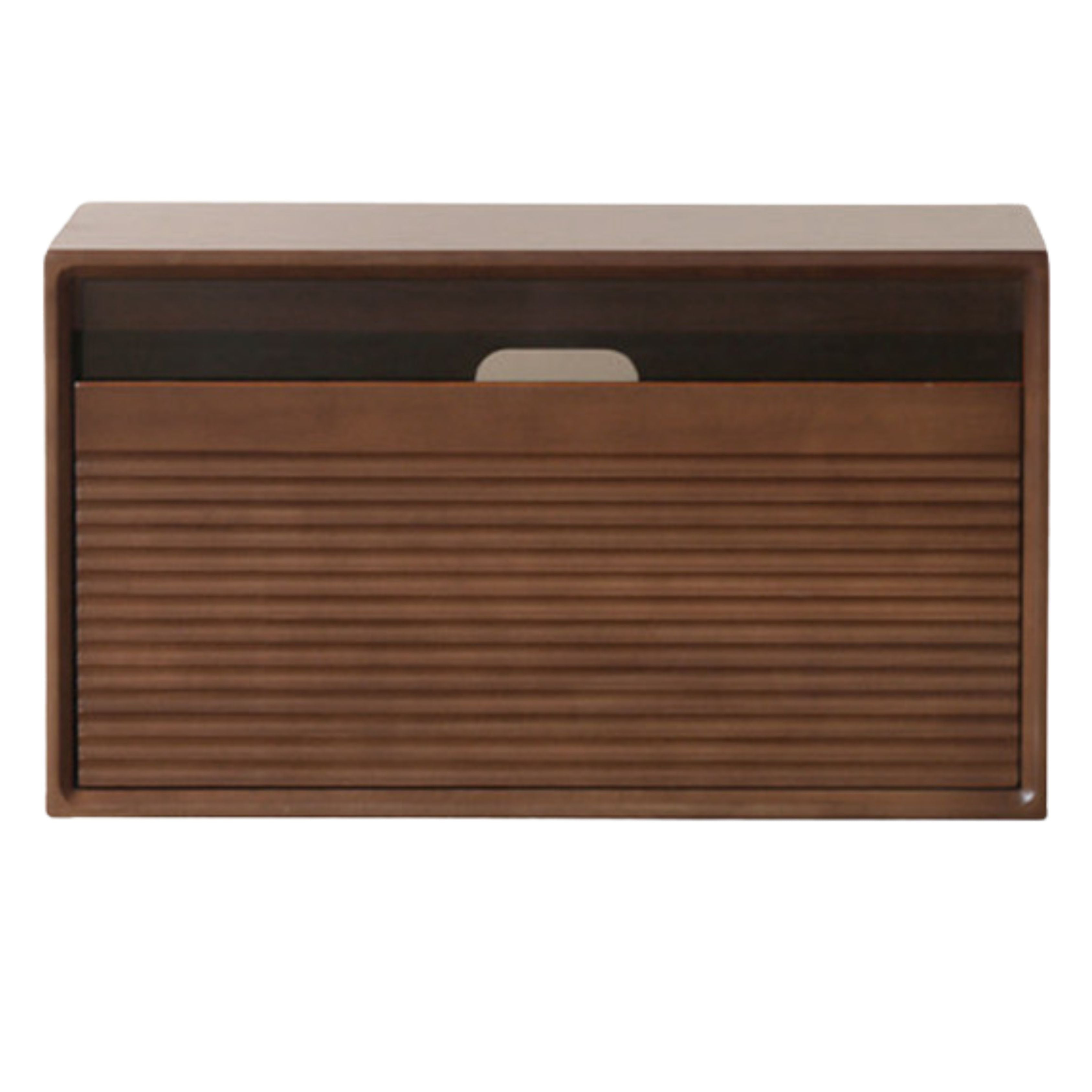 27.5x13.7x15.7 inch / 70x35x40cm /Rich Dark Walnut color/ Black walnut TV cabinet single drawer