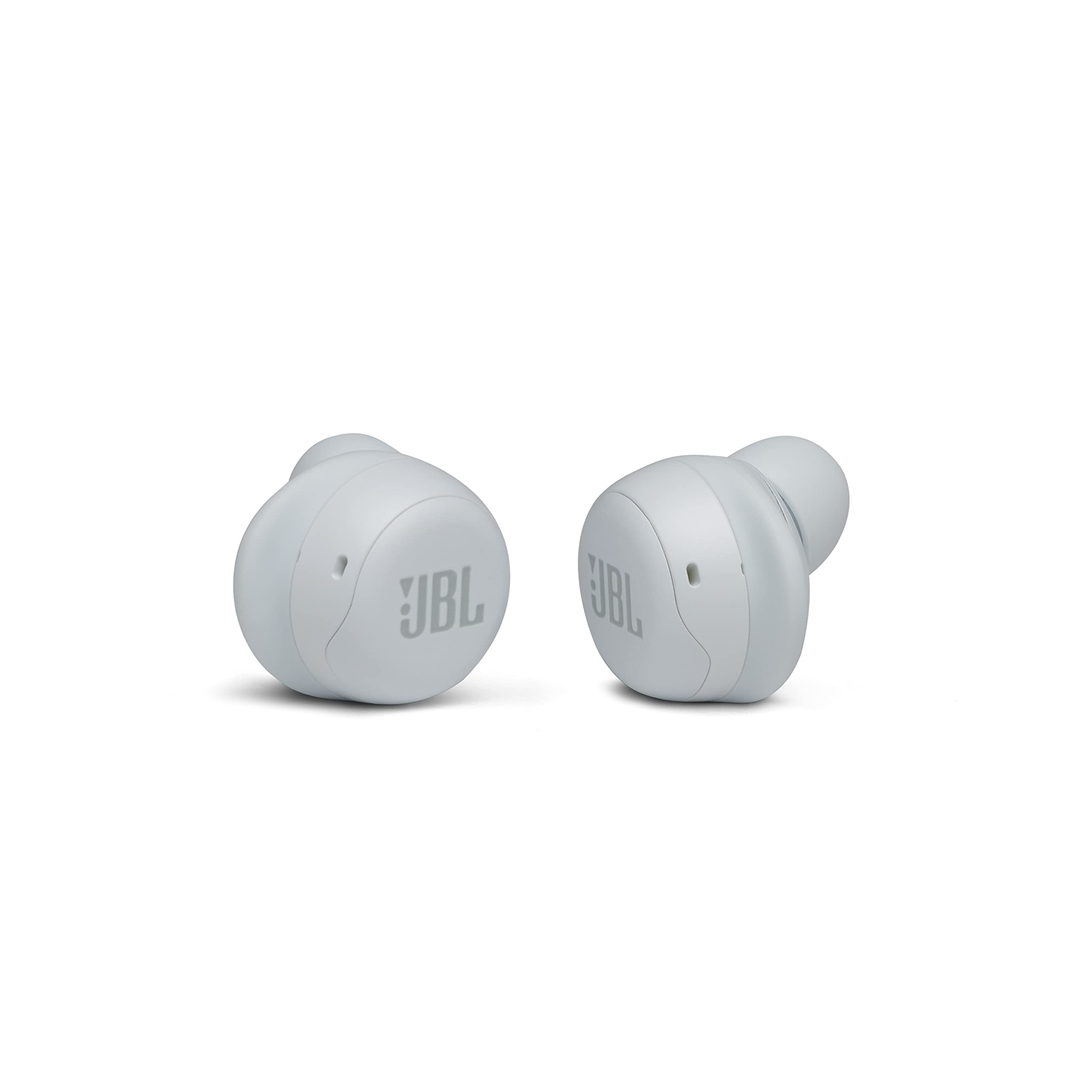 JBL Live Free NC+ Wireless Earbuds with Active Noise Cancelling, Bluetooth 5.0, 21H Playtime, Built-in Mic & Wireless Charging - White (Renewed) - Perfect for Commuting, Workouts & Travel