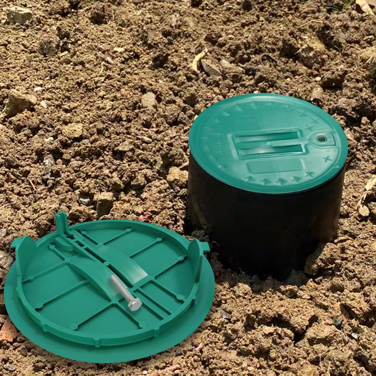10 Inch Round Sprinkler Valve Box Cover - Durable Irrigation Control Valve Box Lid for Sprinkler Systems - Perfect for Lawn, Garden & Landscape Watering Solutions