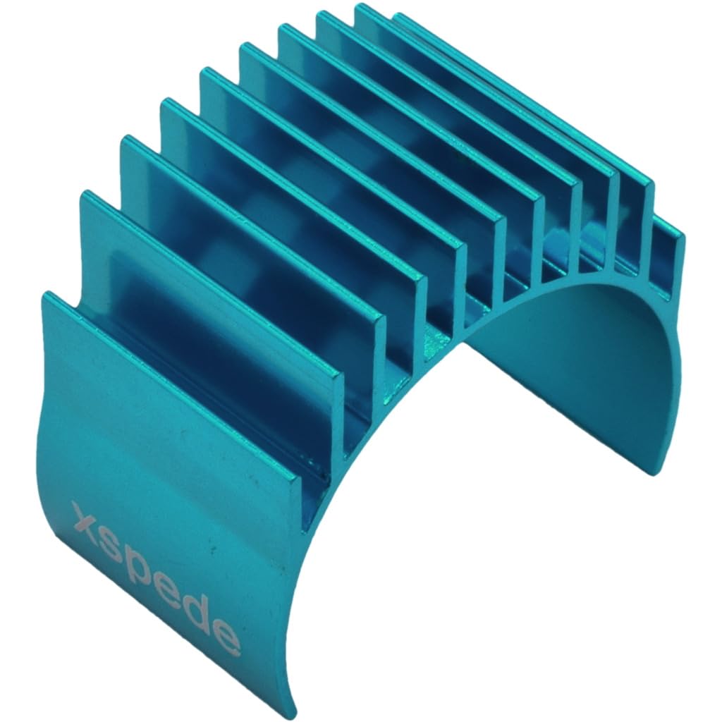 EMX103816 Light Blue Clip-On Aluminum Heat Sink for 540/550 Motors - Perfect Cooling Solution for RC Cars, Drones, and Hobby Motors