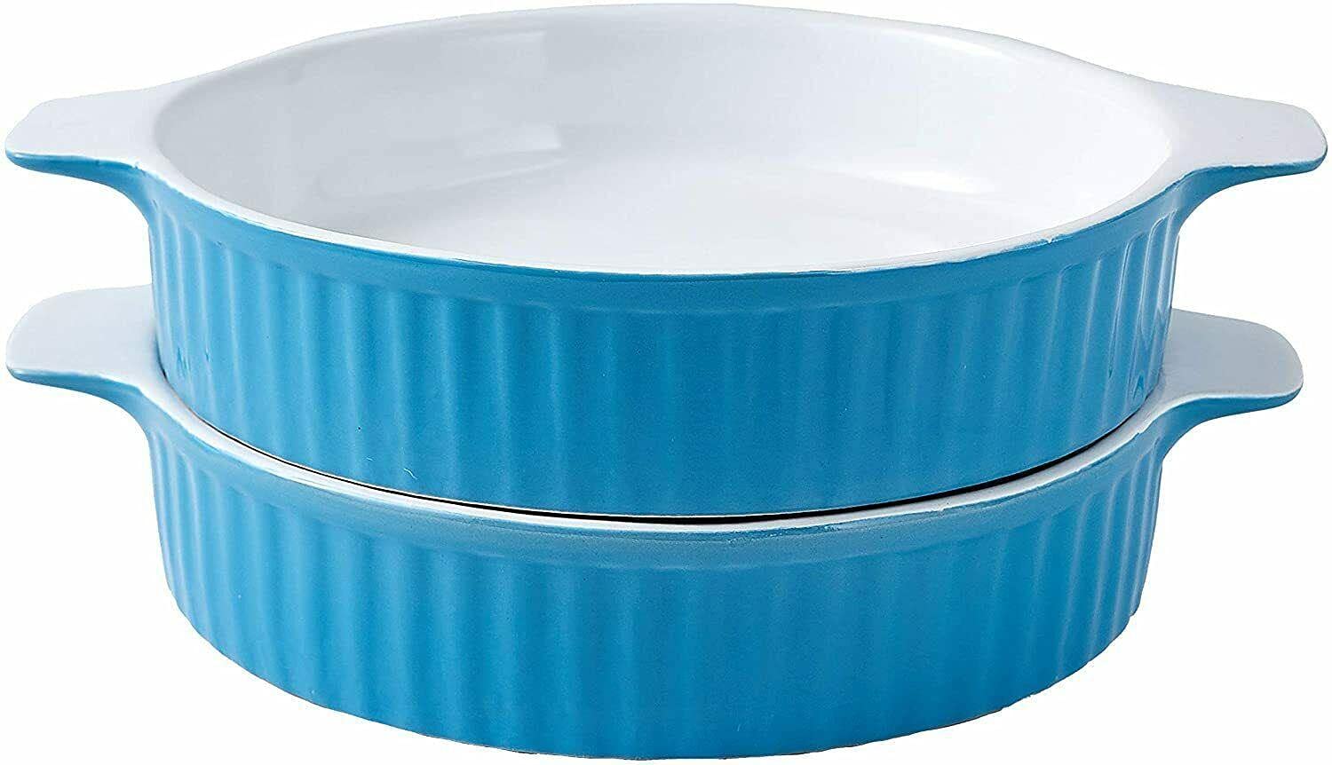 2-Piece Round Pie Pan and Tart Pan Set - Nonstick Bakeware for Baking Pies, Tarts, Quiches | Perfect for Home Bakers, Holiday Baking & Professional Kitchens