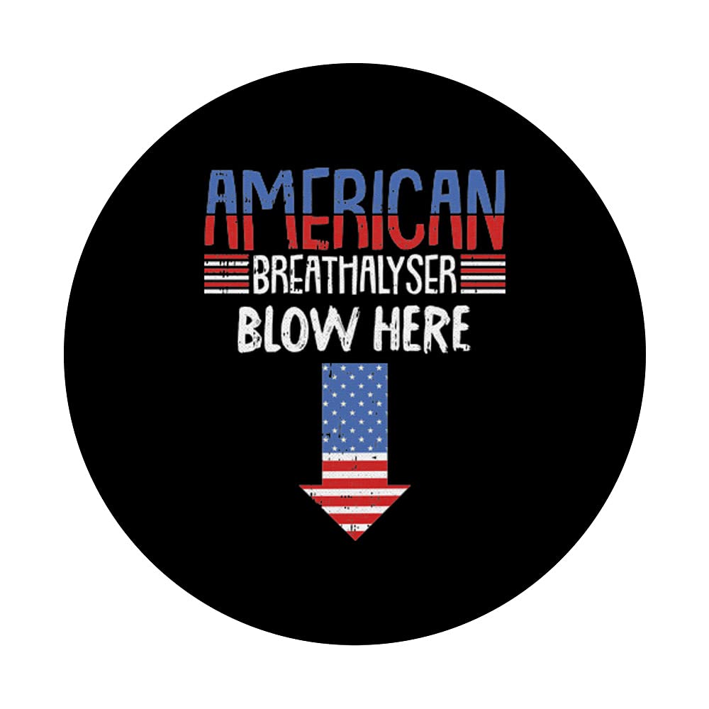 4th of July Breathalyzer - American Flag Patriotic PopSockets Swappable PopGrip for Phones | Perfect for Summer BBQs, Parties & Patriotic Celebrations