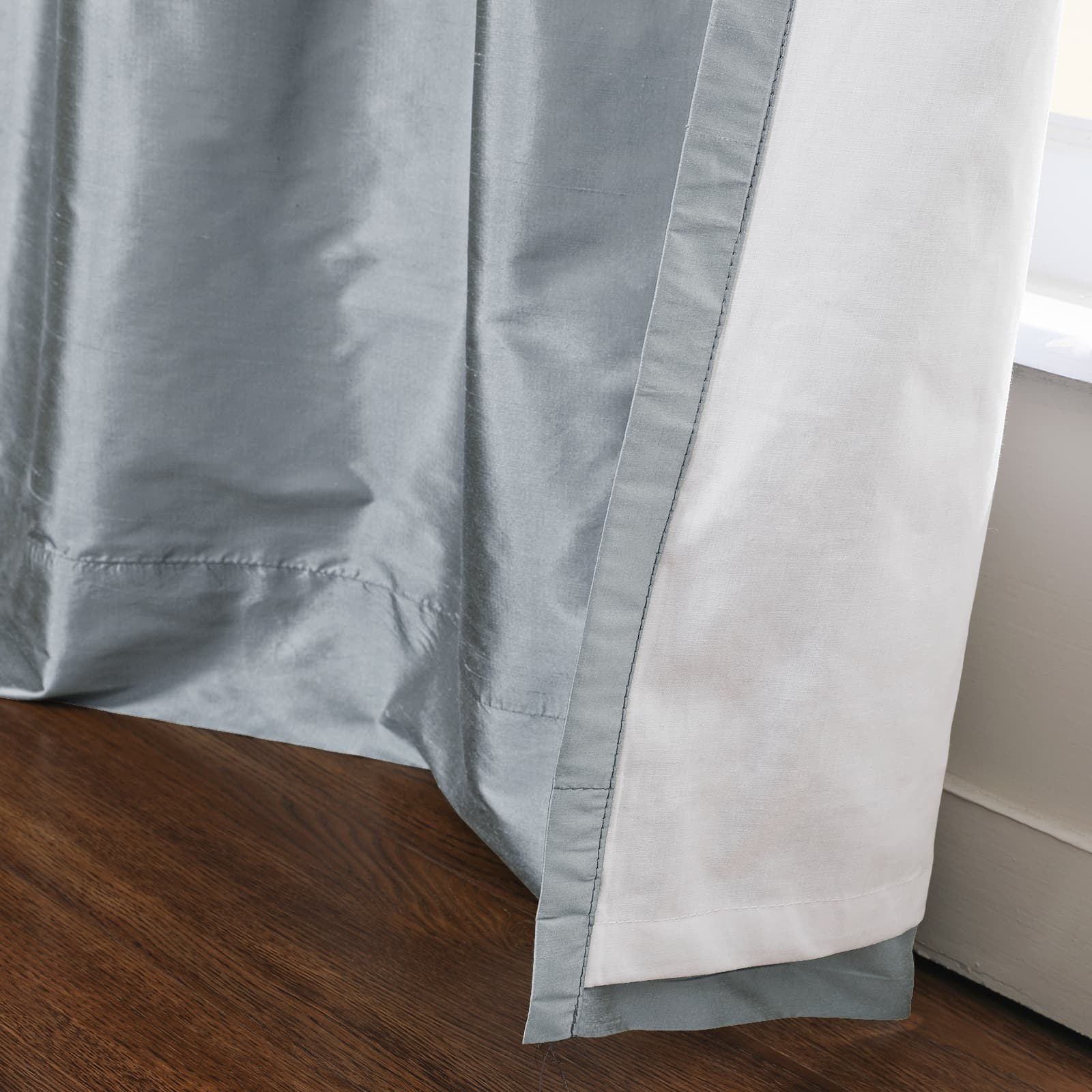 Selman Dupioni Silk Drapery Pleated Curtains - Elegant Window Treatments for Living Room & Bedroom