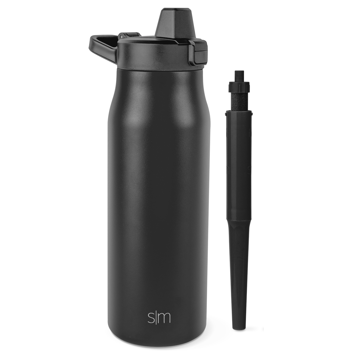 Stainless Steel Water Bottle with Flip Straw Lid - Leakproof & Eco-Friendly for Gym, Hiking & Outdoor Activities