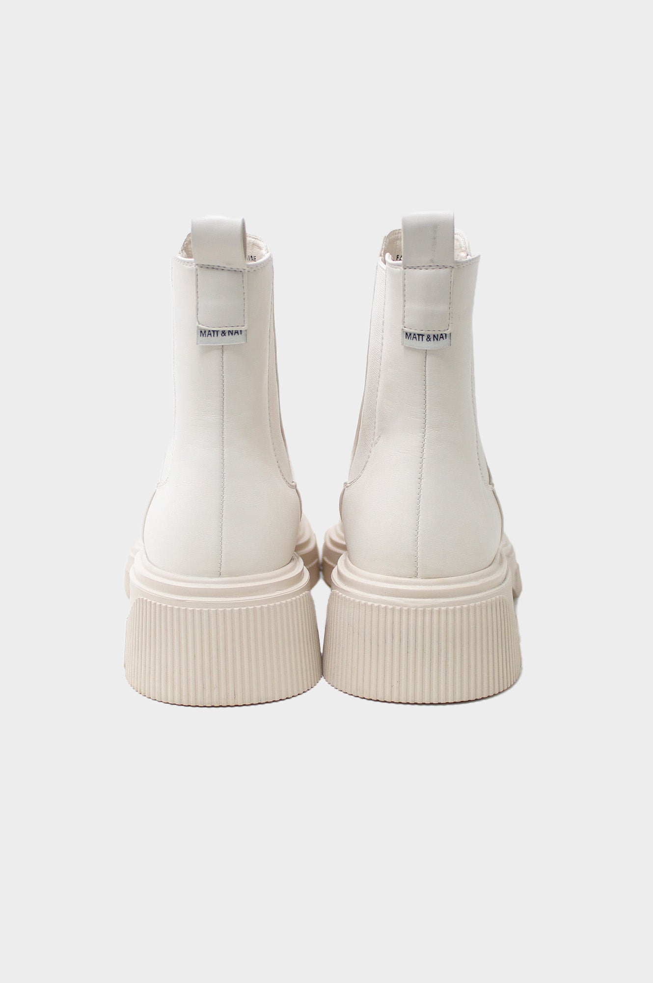 MATT & NATT Taylor Chelsea Boots for Women - Off White Leather Ankle Boots | Comfortable & Stylish for Fall & Winter Fashion