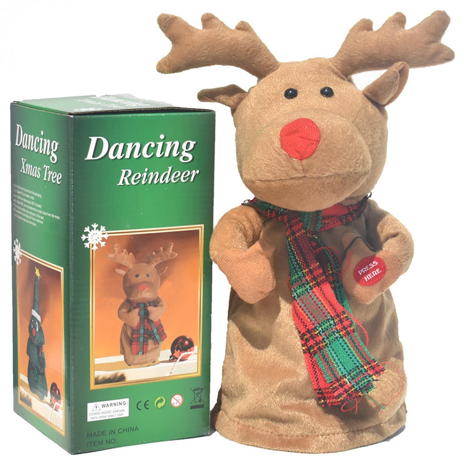Boddenly Christmas Electric Dancing Doll Toy - Musical Rotating Elk & Twerking Reindeer Ornament for Kids - Festive Home & Desktop Decoration (Perfect for Holiday Parties, Gift Exchanges & Christmas Tree Decor)