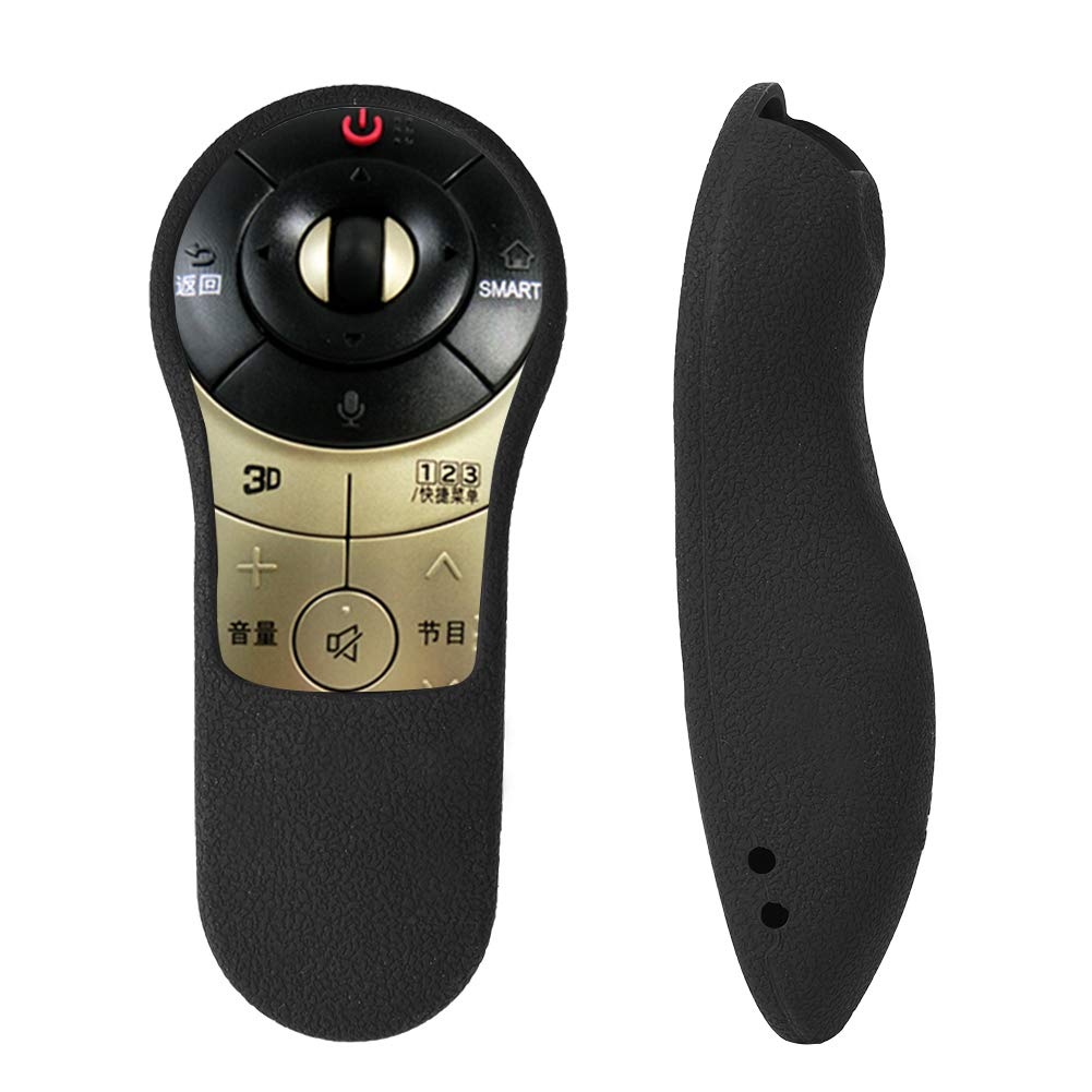 Non-Toxic Oil-Resistant TV Remote Cover - Soft Anti-Slip Design for Comfortable Grip (Black) | Perfect for Living Room, Bedroom & Home Theater Use