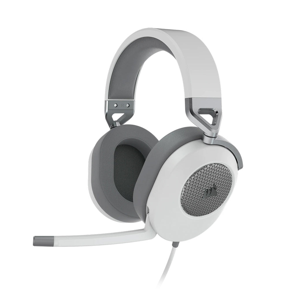 Corsair HS65 Surround Gaming Headset - White | 7.1 Dolby Audio, Lightweight Design for PC, PS5, Xbox | Perfect for FPS, Streaming & Long Gaming Sessions