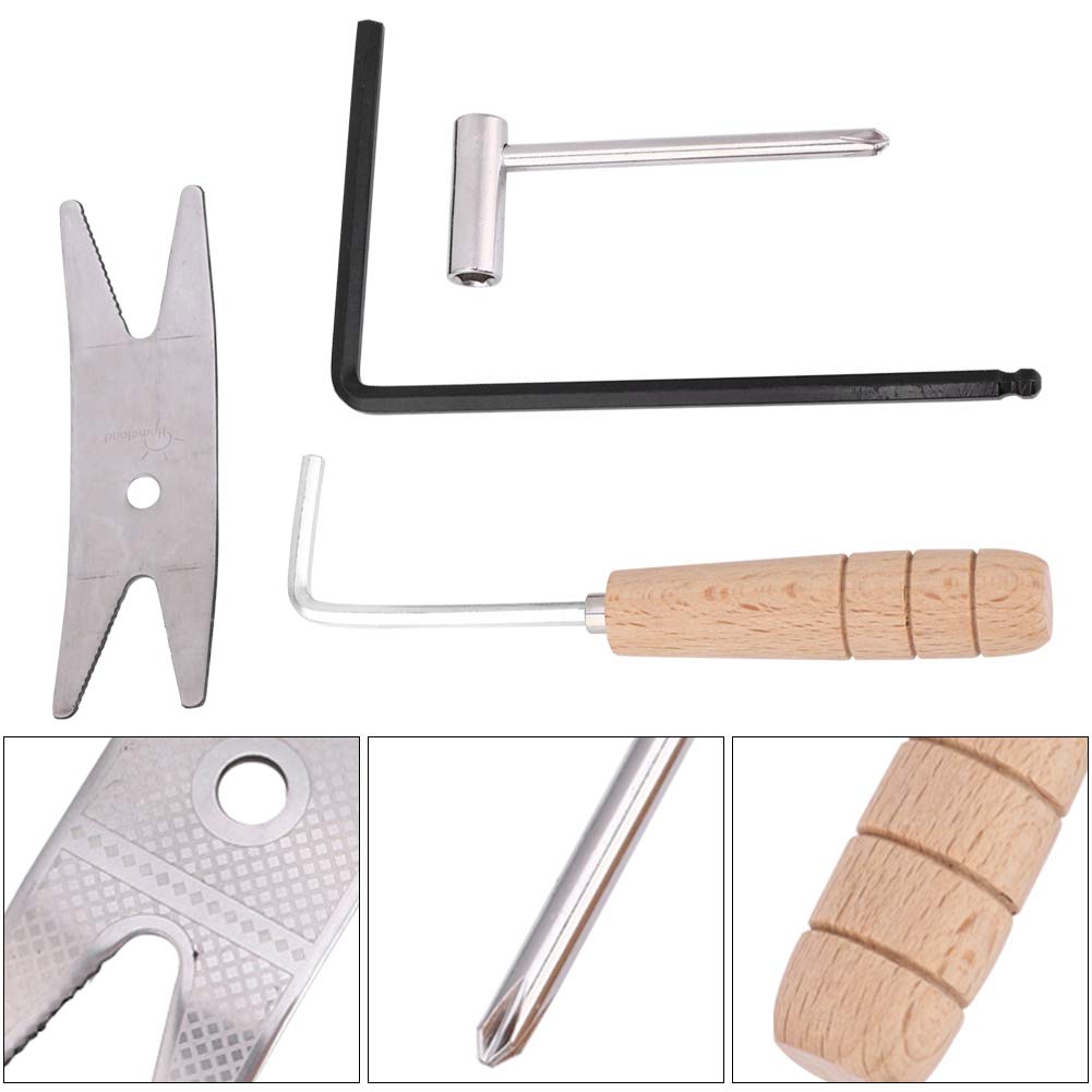 Premium Guitar Repair Tool Kit - Wood Handle Rod Wrench for Electric Guitar Maintenance & Setup Accessories | Perfect for Guitarists, Luthiers & Music Shops