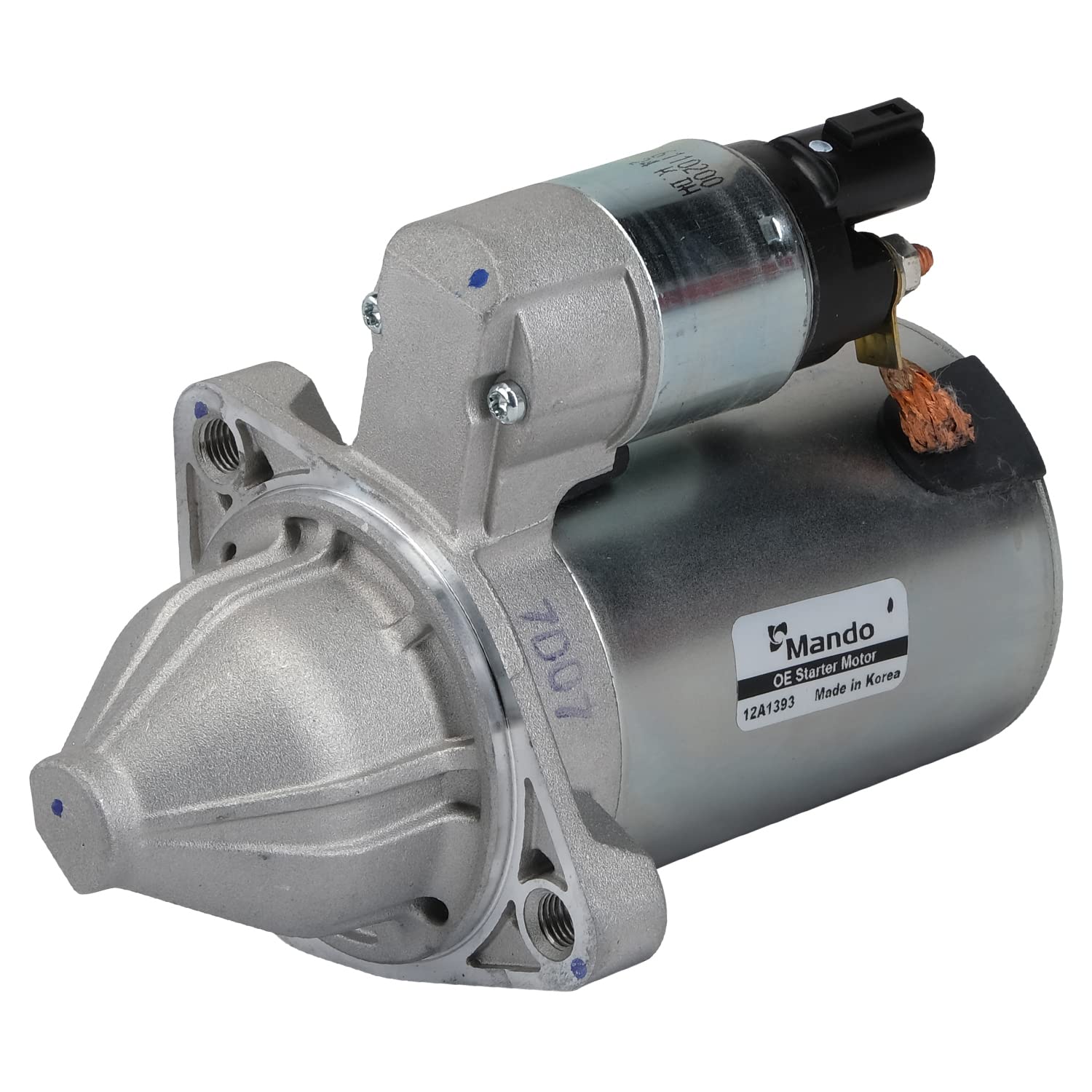 New Mando 12A1393 Starter Motor - OEM Replacement Part for Hyundai/Kia Vehicles - Perfect for Engine Repair & Auto Maintenance