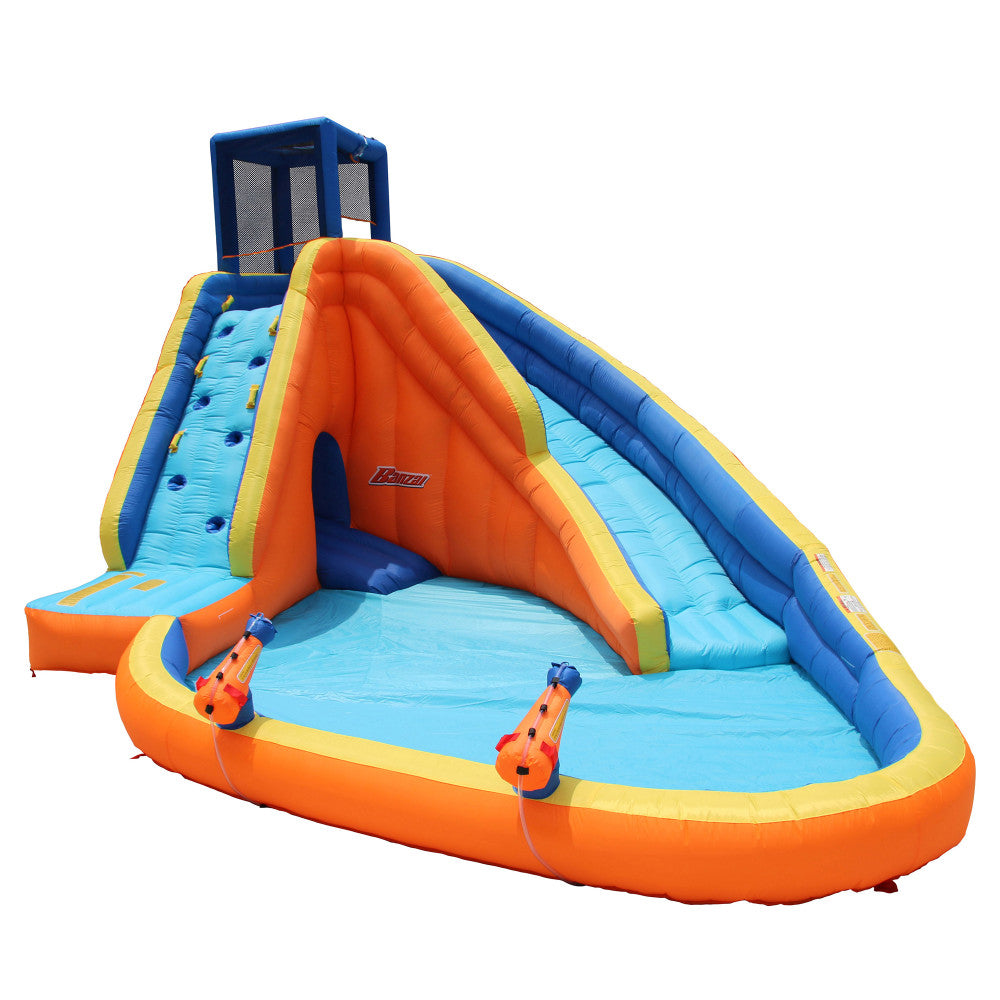 Banzai Sidewinder Blast Inflatable Water Park with Slide & Pool - Fun Backyard Water Slide for Kids, Summer Outdoor Water Play, Pool Party Games, Family Splash Pad Activity