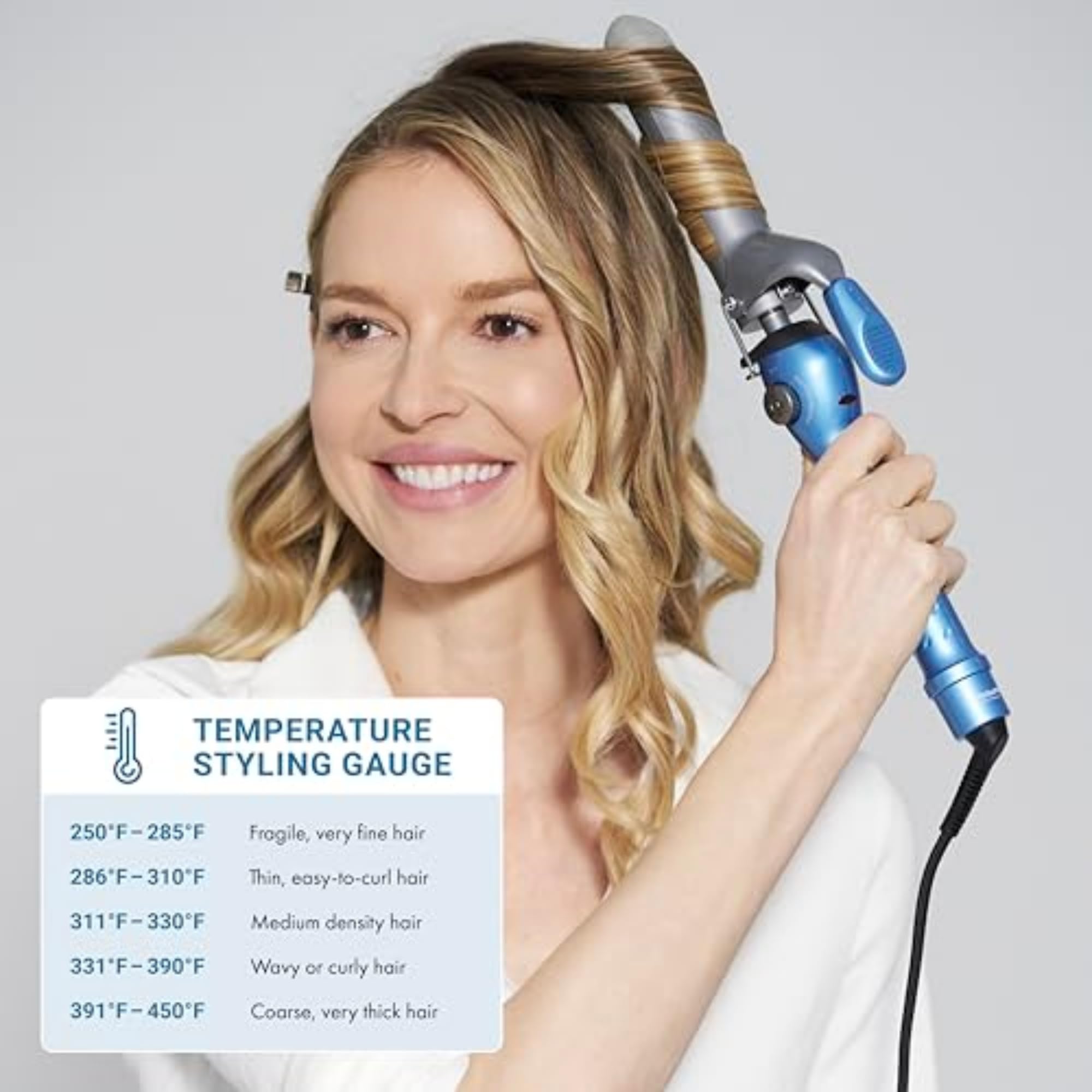 BaBylissPRO Nano Titanium Professional Spring Curling Iron - 1.25 Inch Barrel for All Hair Types | Salon-Quality Curls & Waves at Home | Perfect for Daily Styling, Special Occasions & Professional Use