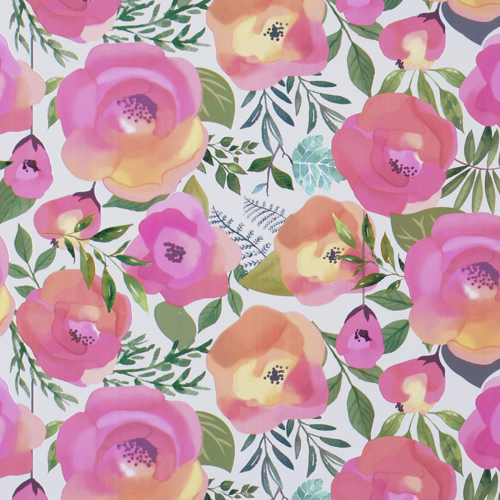 WENMER Pink Floral Peel and Stick Wallpaper - 17.7