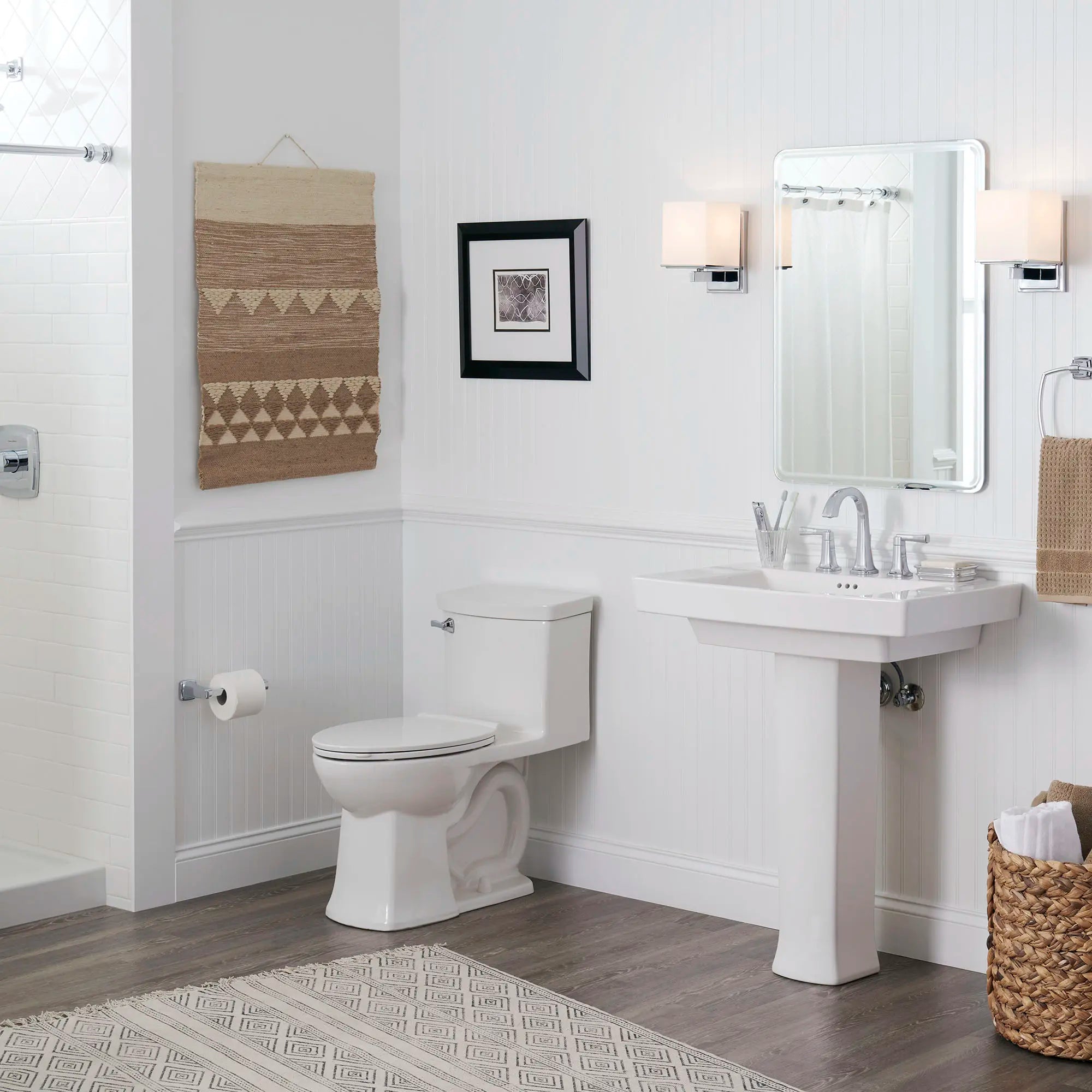 Edgemere Pedestal Sink Leg - Heavy Duty Bathroom Sink Support Base, Durable Metal Stand for Vanity Sinks - Perfect for Modern Home, Apartment & Commercial Restroom Renovation
