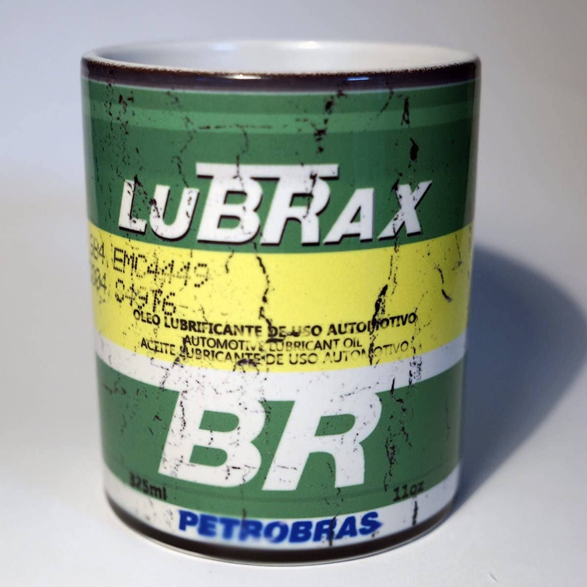 Lubrax BR Motor Oil Can Coffee Mug - 16oz Insulated Travel Cup for Car Enthusiasts - Perfect for Mechanics, DIY Garage & Oil Change Gifts