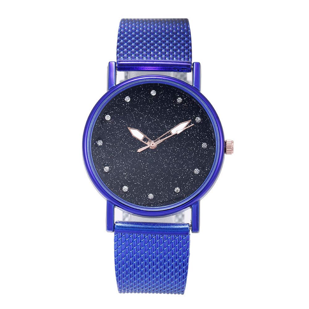 Luxury Women's Watch with Diamond Accents & Silicone Band - Elegant Quartz Fashion Watch for Ladies | Perfect for Daily Wear, Office & Special Occasions