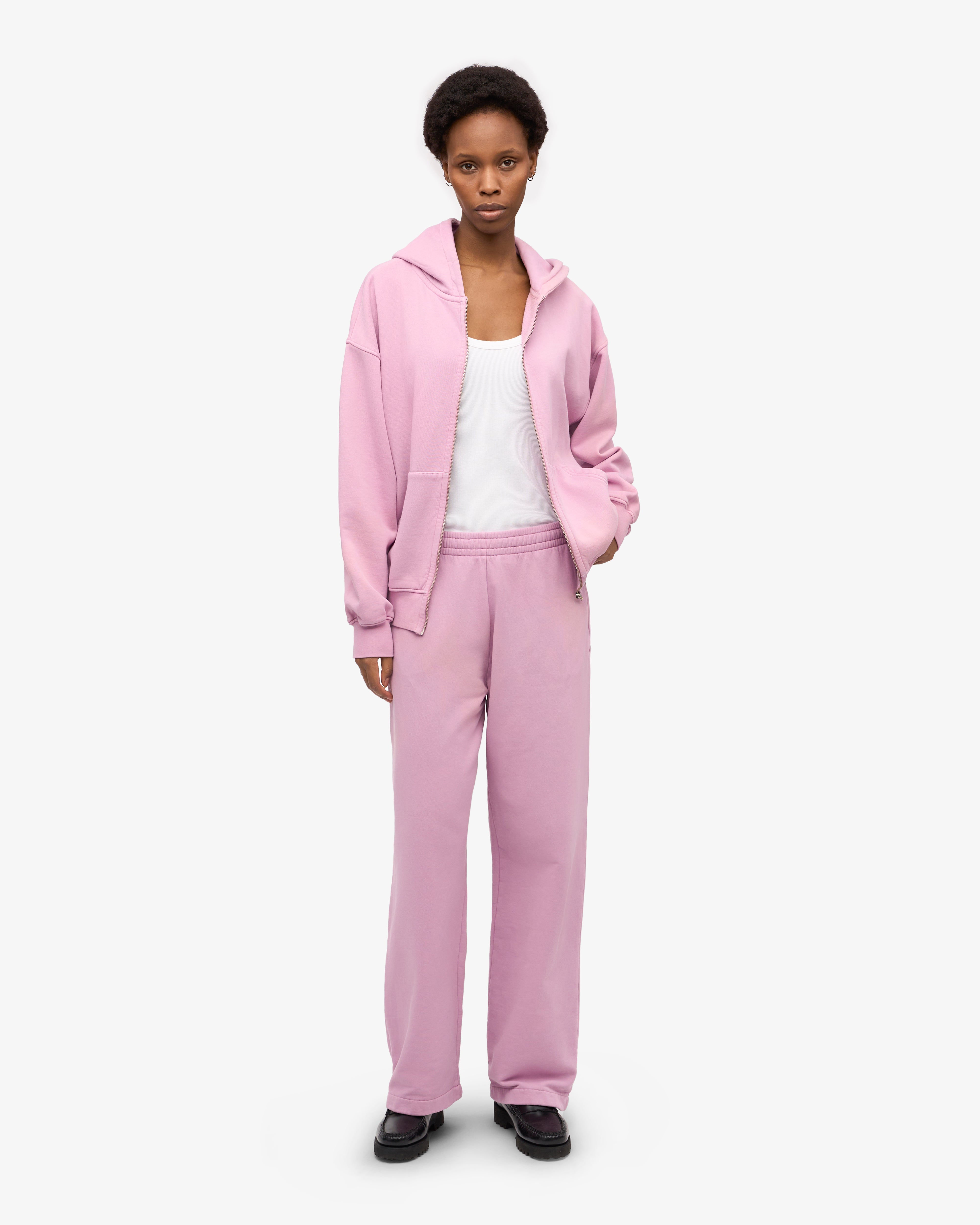 Organic Straight Leg Sweatpants for Women - Soft Comfortable Casual Joggers with Cherry Blossom Print - Perfect for Yoga, Lounge & Everyday Wear