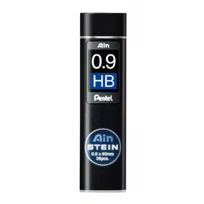 Pentel Ain STEIN Black Pencil Lead - 0.5mm HB Refills for Mechanical Pencils (12 Pack) - Smooth Writing for School, Office & Sketching