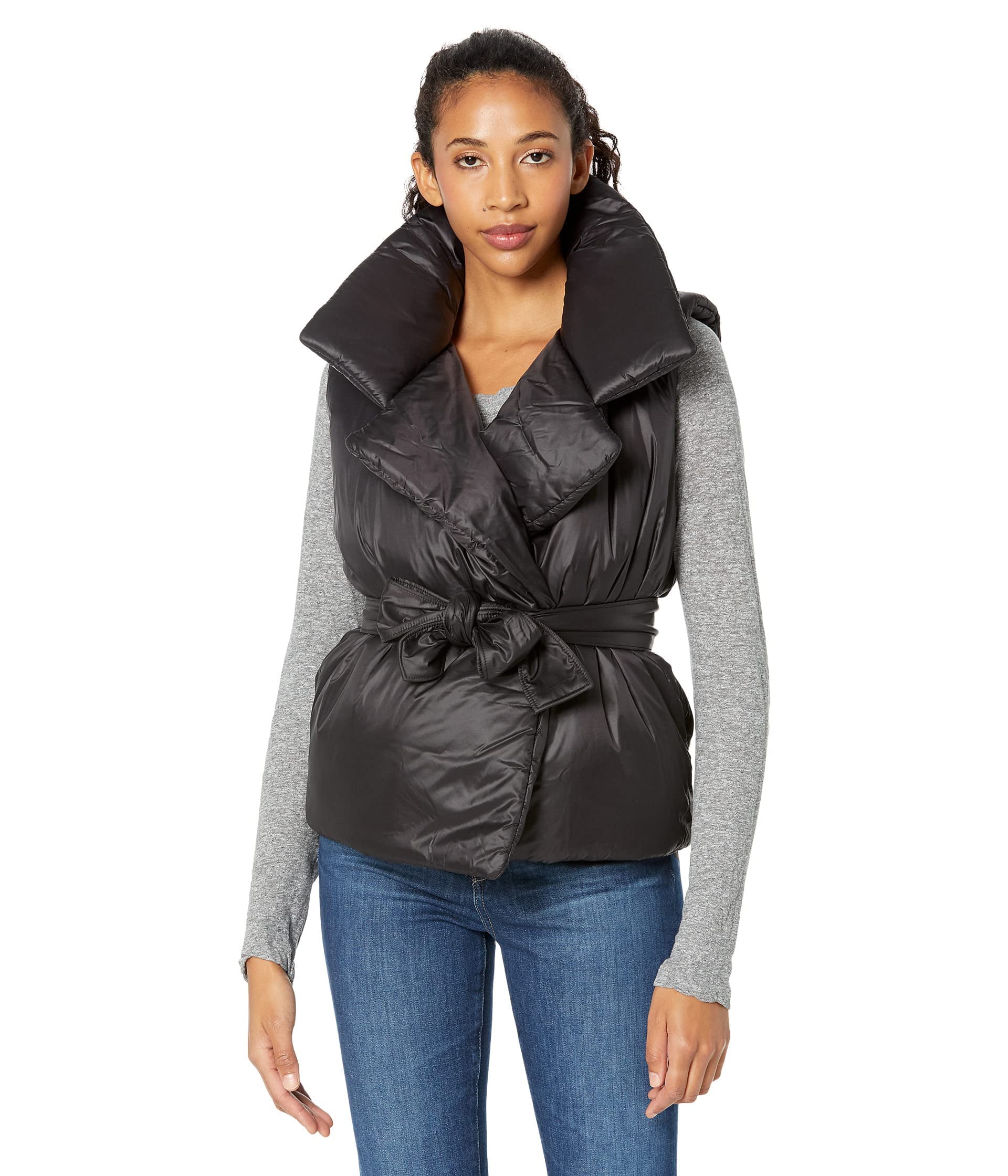 Norma Kamali Women's Reversible Sleeveless Sleeping Bag Vest - Lightweight Travel & Lounge Wear for Home, Office & Outdoor Activities
